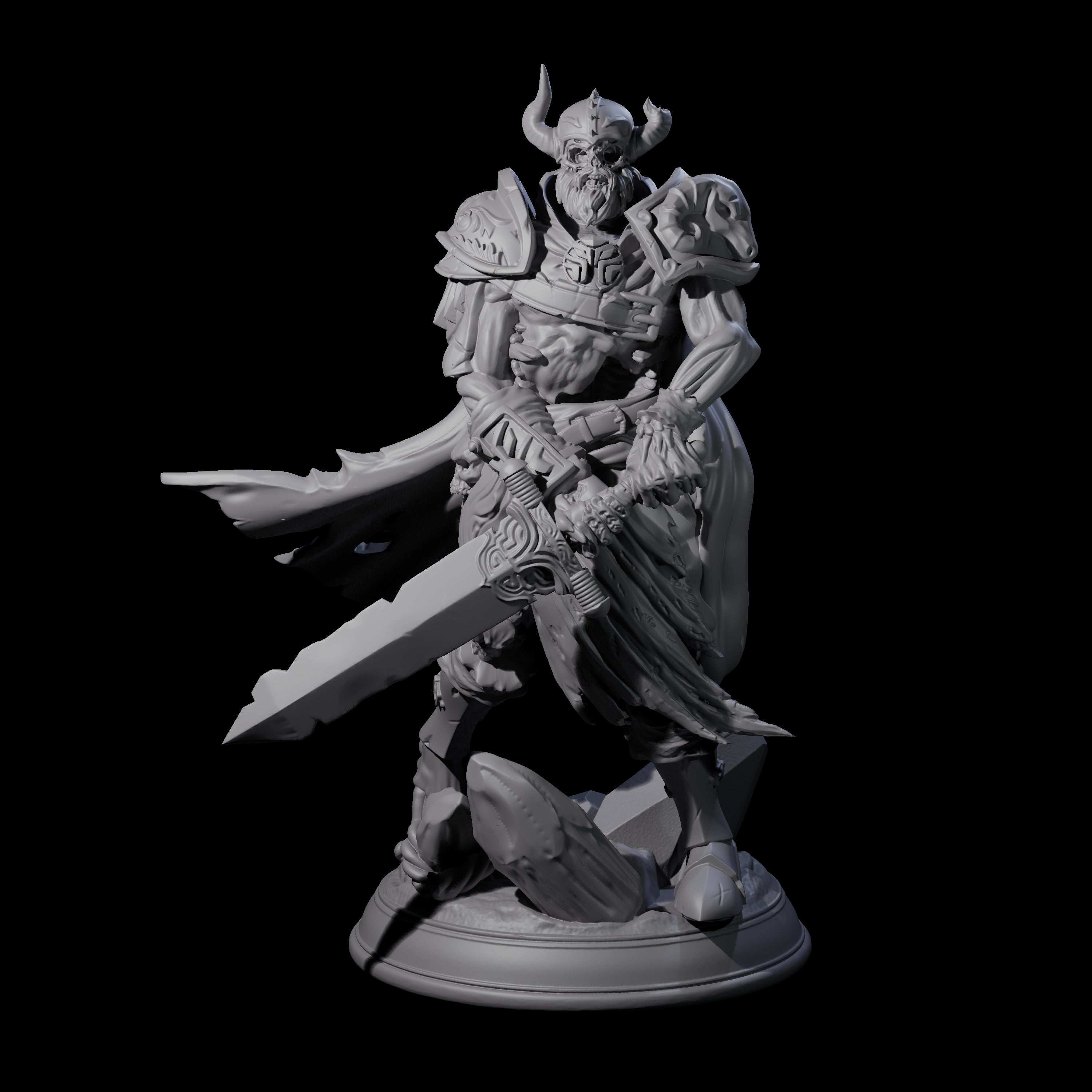 Stalking Death Knight Miniature for Dungeons and Dragons, Pathfinder or other TTRPGs
