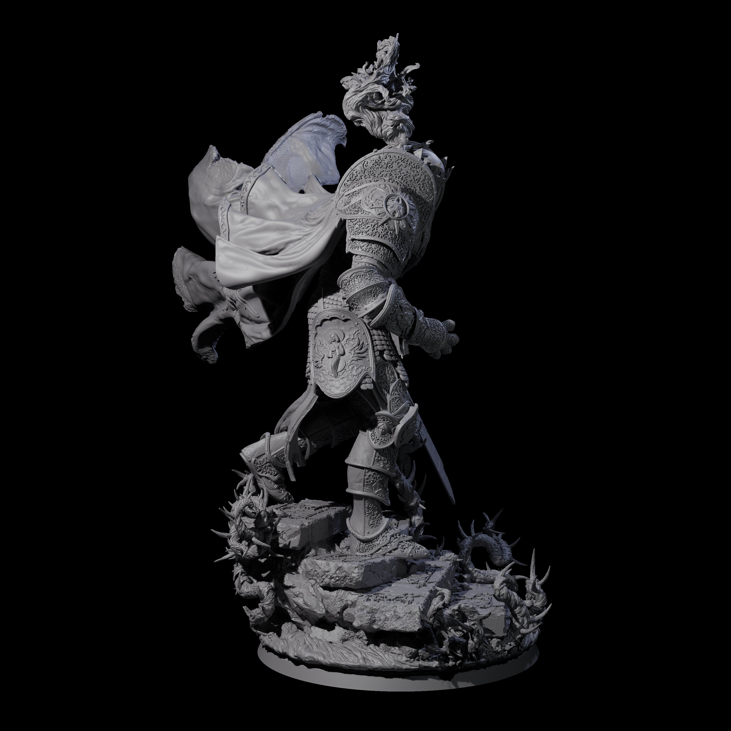 Stalking Dread Knight Miniature for Dungeons and Dragons, Pathfinder or other TTRPGs