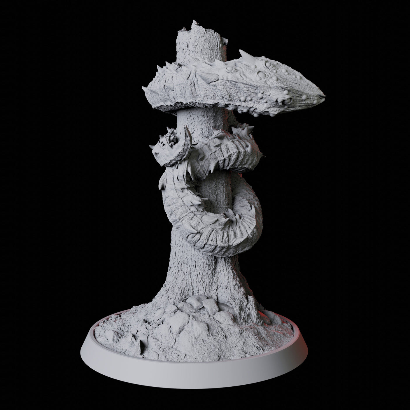 Stalking Frost Worm Miniature for Dungeons and Dragons, Pathfinder or other TTRPGs
