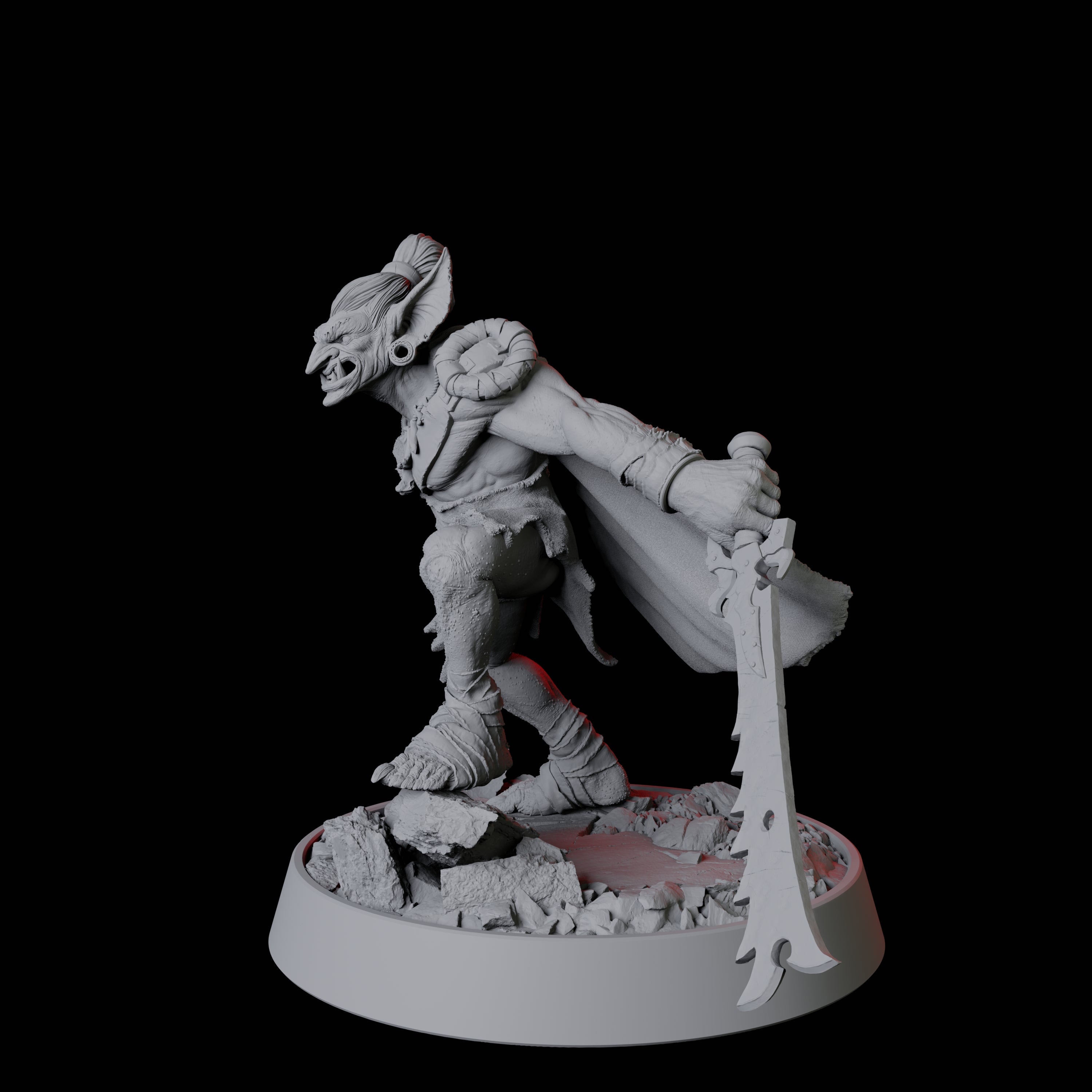 Stalking Goblin Warrior Miniature for Dungeons and Dragons, Pathfinder or other TTRPGs