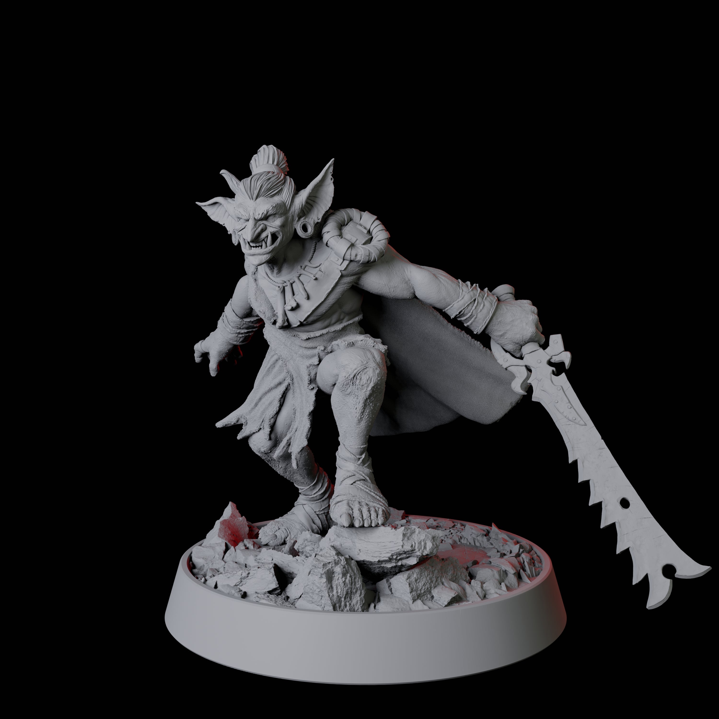 Stalking Goblin Warrior Miniature for Dungeons and Dragons, Pathfinder or other TTRPGs