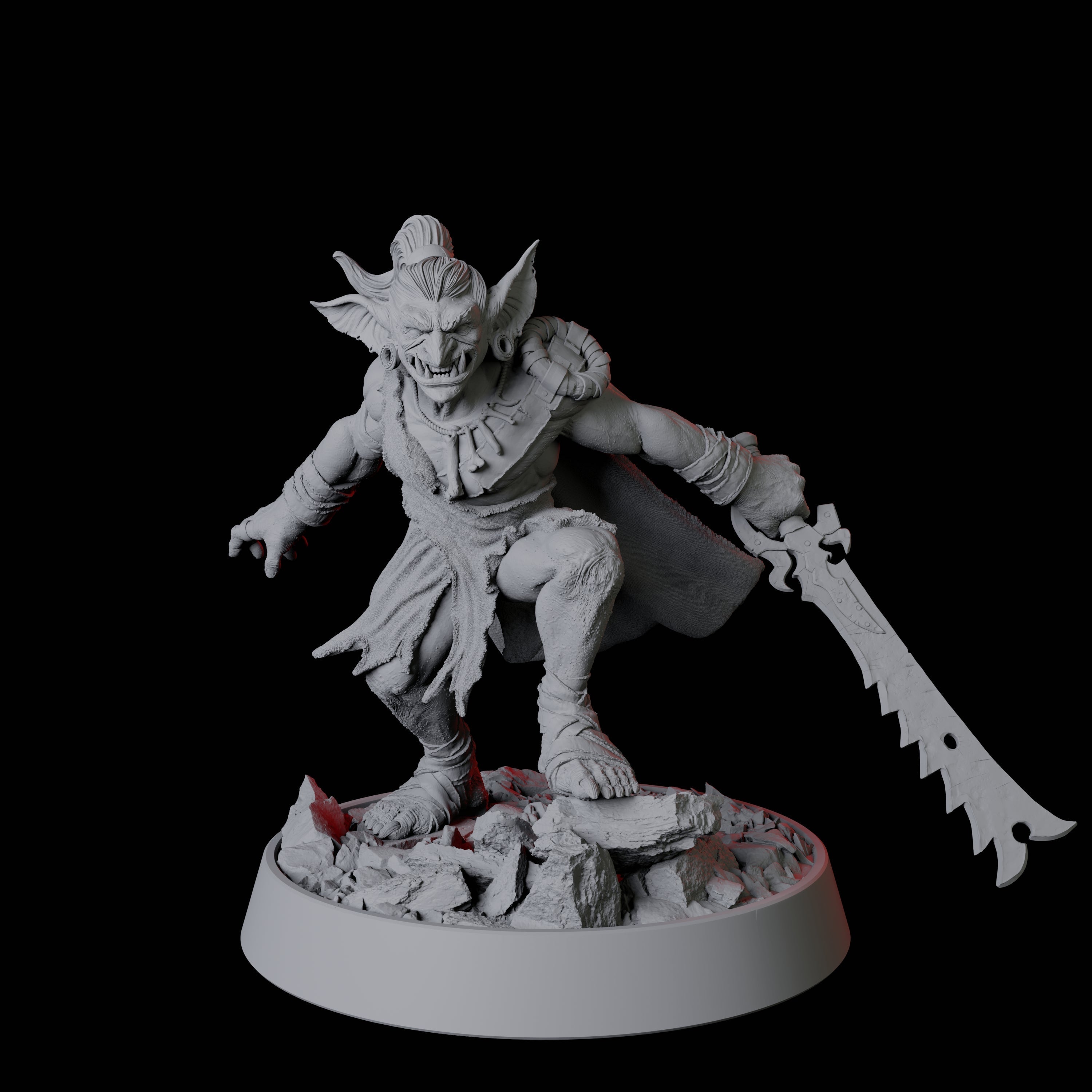 Stalking Goblin Warrior Miniature for Dungeons and Dragons, Pathfinder or other TTRPGs