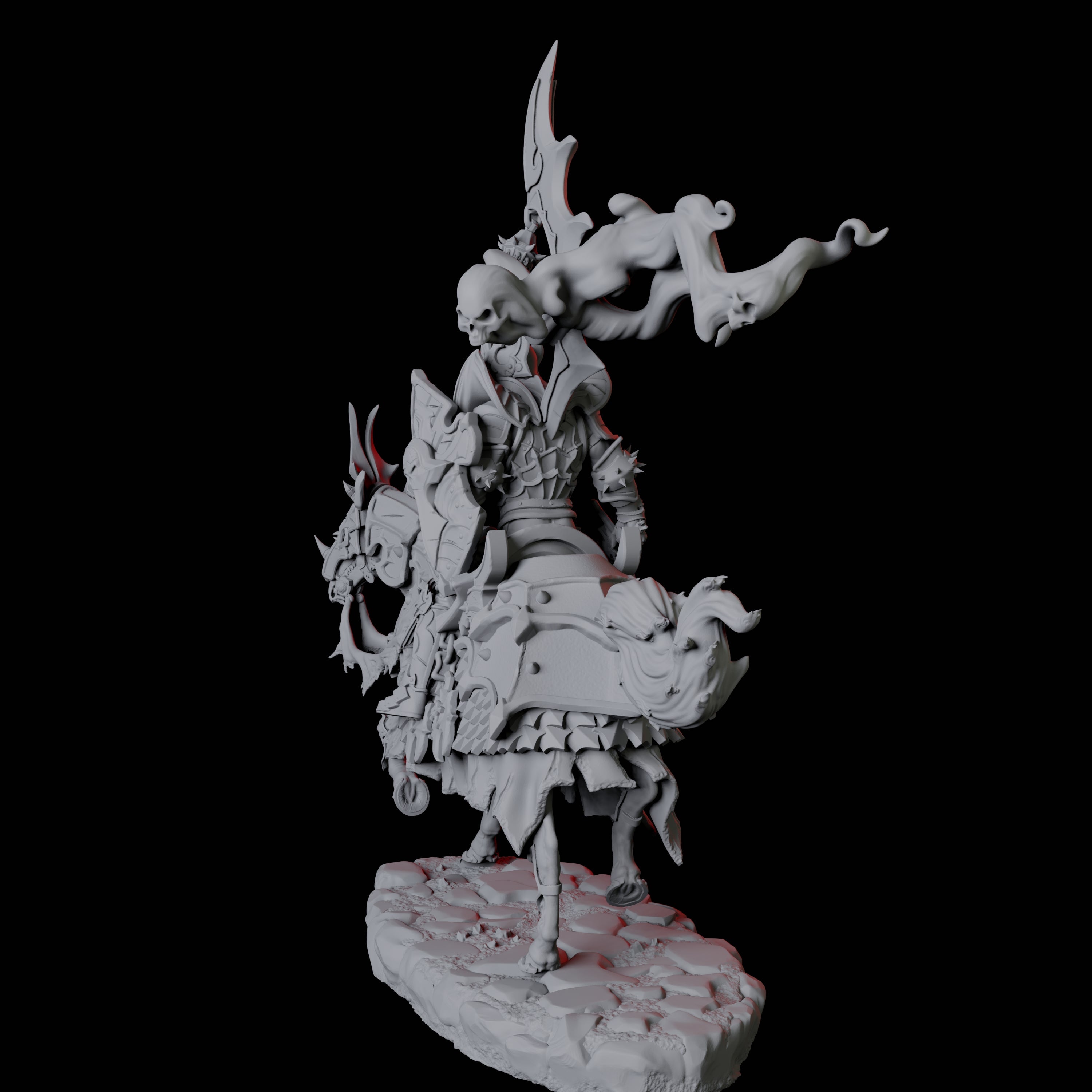 Stalking Mounted Revenant B Miniature for Dungeons and Dragons, Pathfinder or other TTRPGs