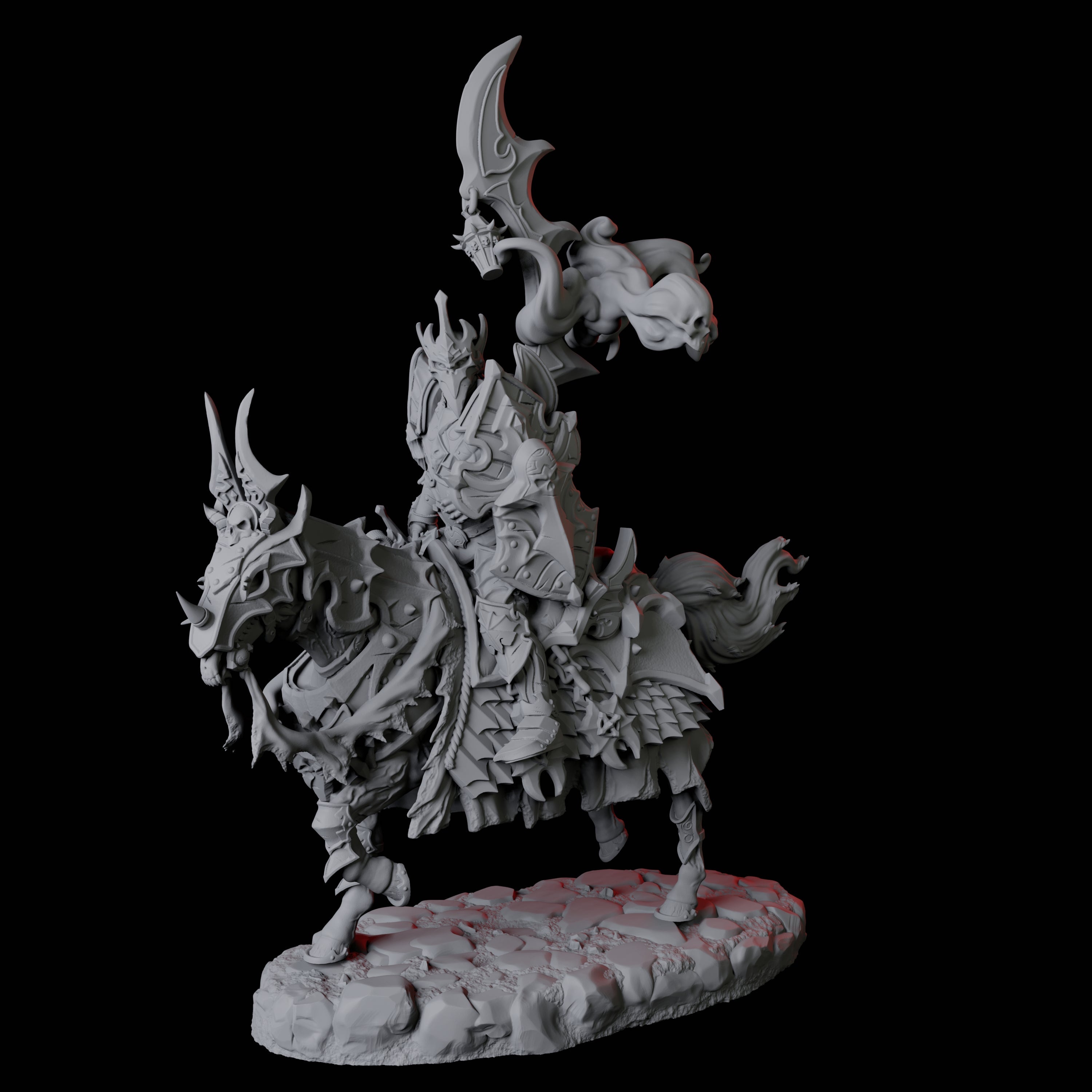 Stalking Mounted Revenant B Miniature for Dungeons and Dragons, Pathfinder or other TTRPGs