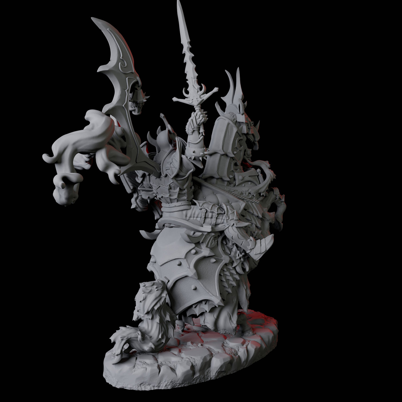 Stalking Mounted Revenant C Miniature for Dungeons and Dragons, Pathfinder or other TTRPGs