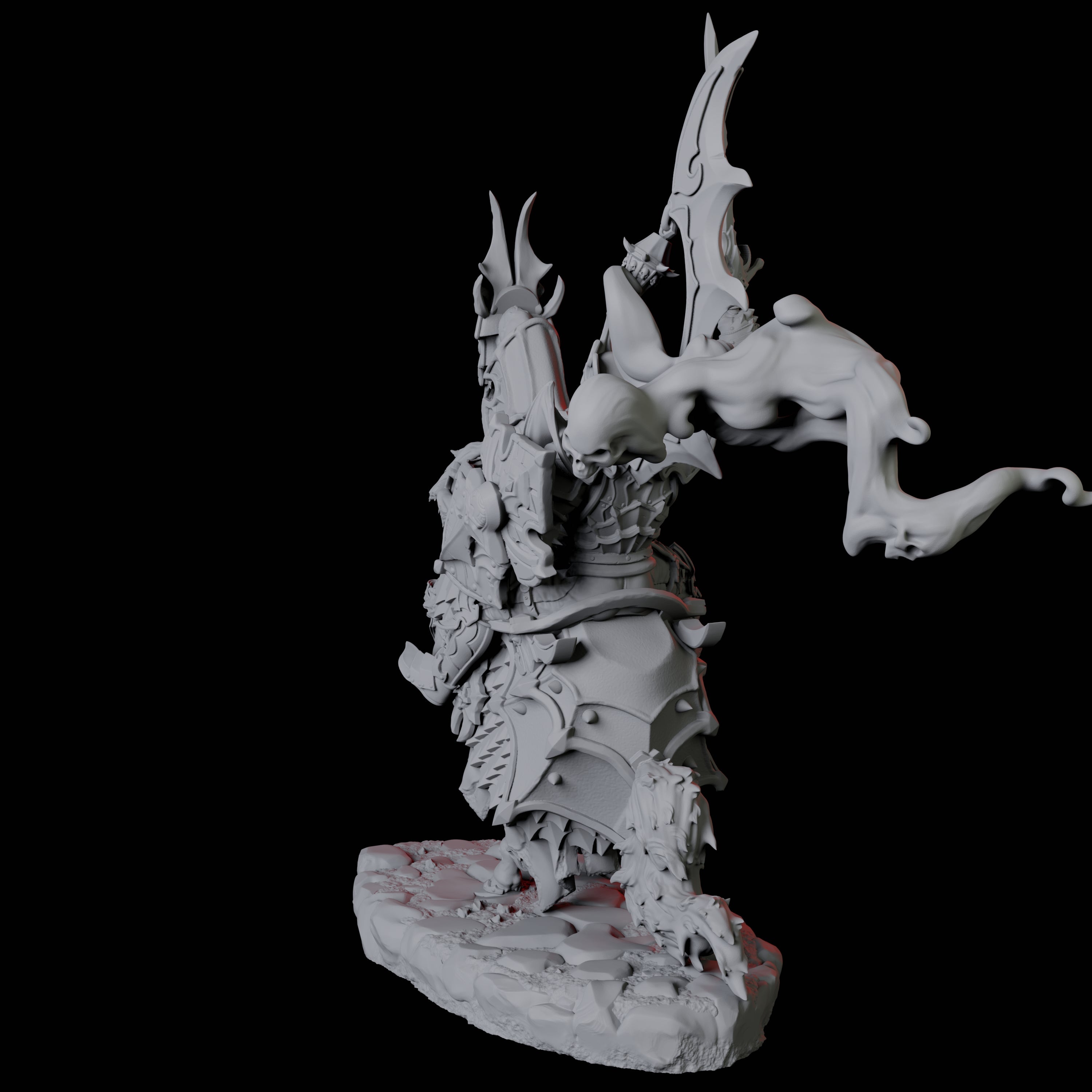 Stalking Mounted Revenant C Miniature for Dungeons and Dragons, Pathfinder or other TTRPGs