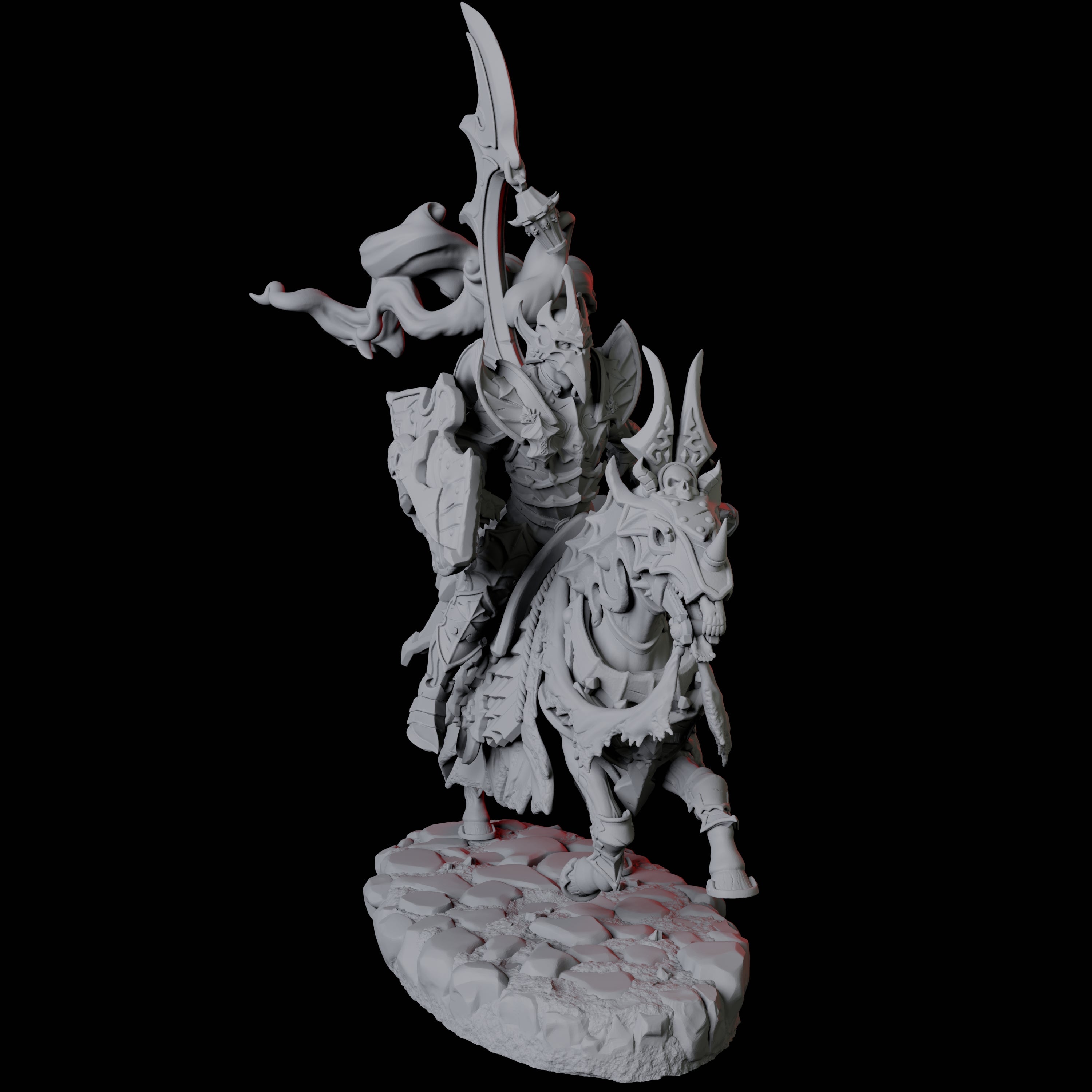 Stalking Mounted Revenant D Miniature for Dungeons and Dragons, Pathfinder or other TTRPGs