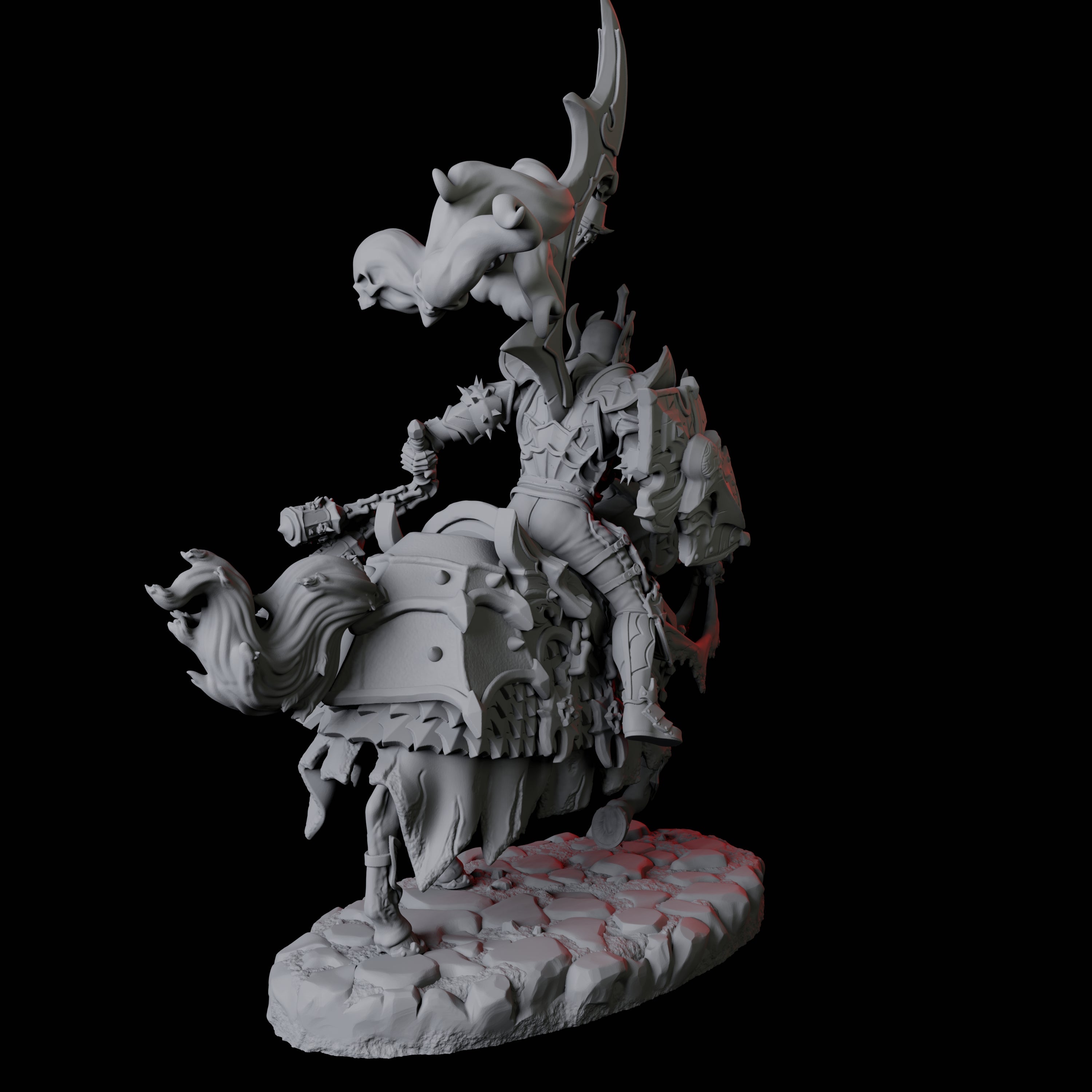 Stalking Mounted Revenant D Miniature for Dungeons and Dragons, Pathfinder or other TTRPGs