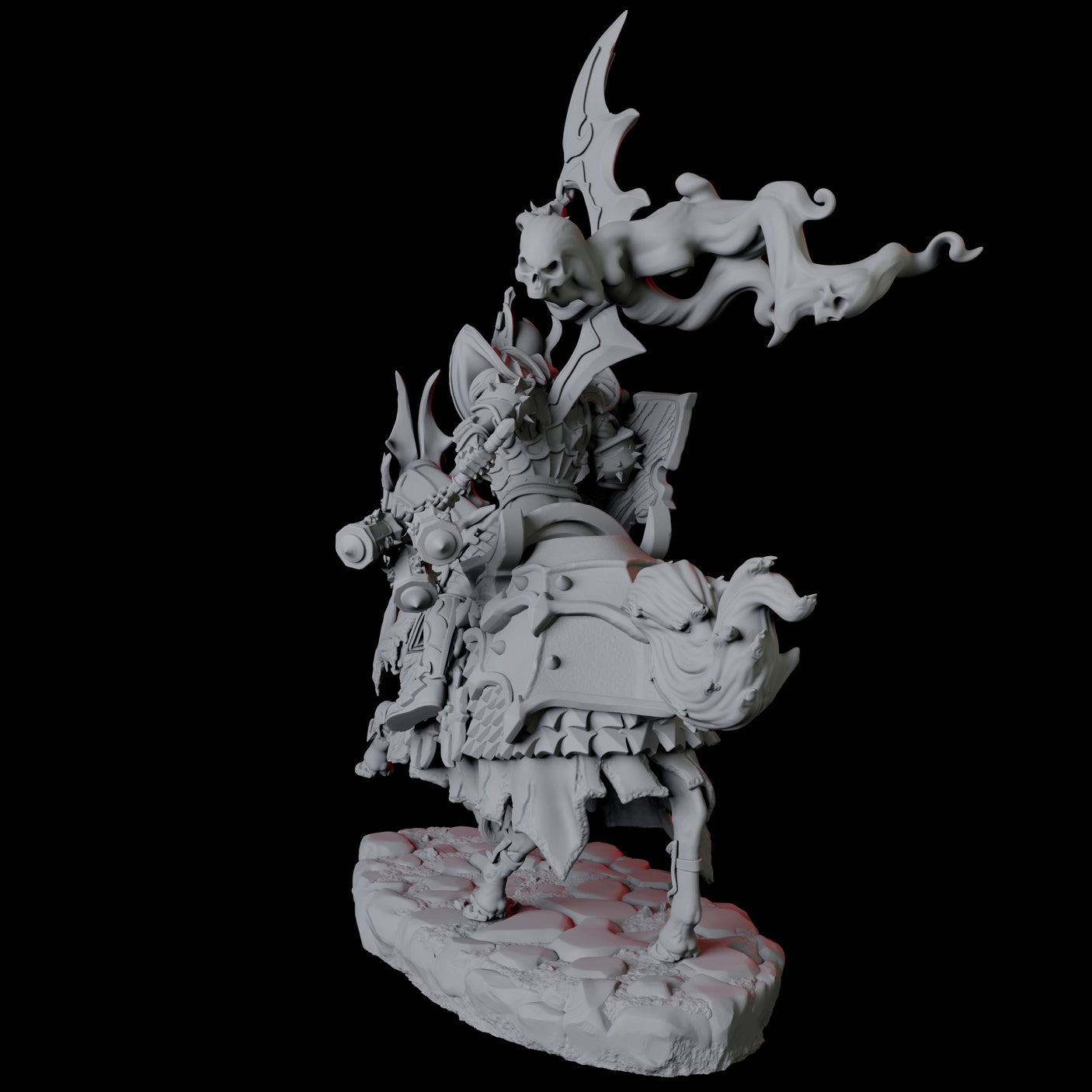 Stalking Mounted Revenant D Miniature for Dungeons and Dragons, Pathfinder or other TTRPGs
