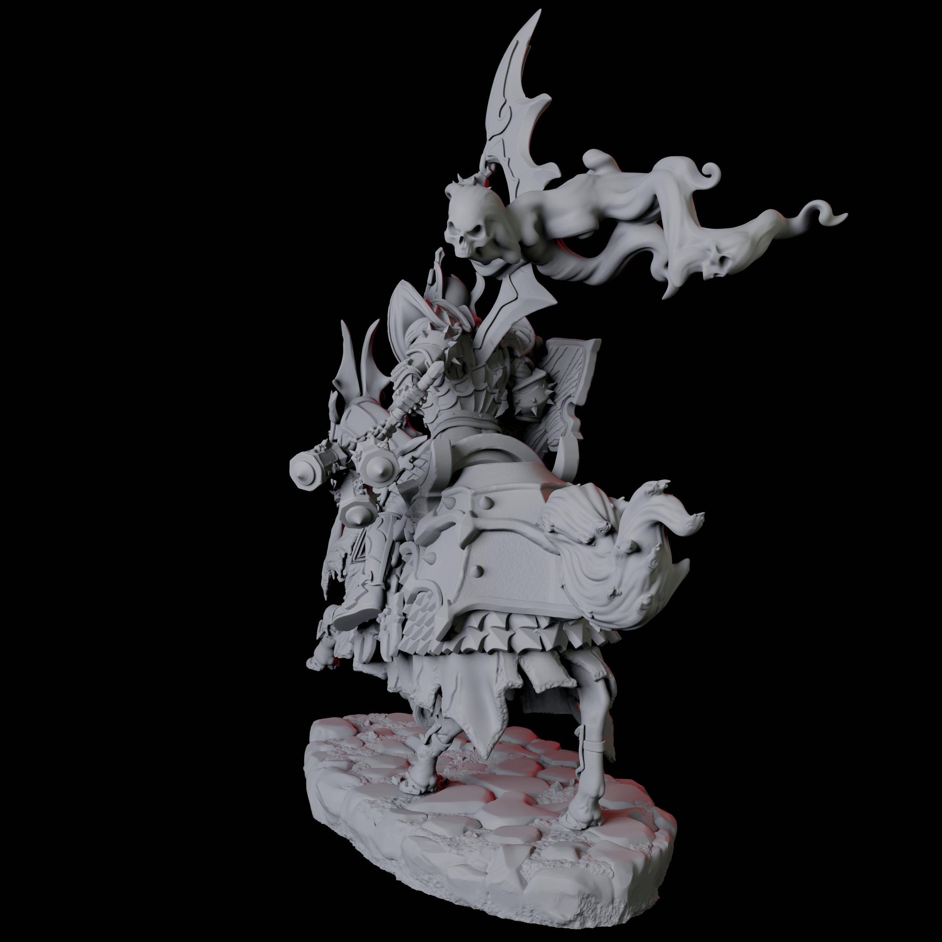 Stalking Mounted Revenant D Miniature for Dungeons and Dragons, Pathfinder or other TTRPGs