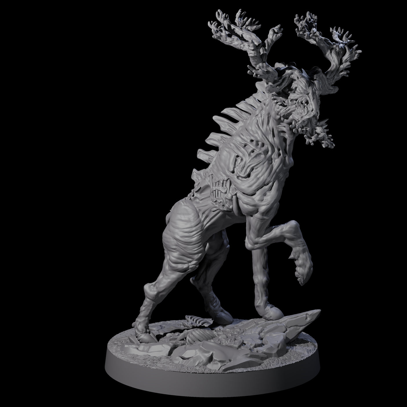 Stalking Skeletal Wendigo Miniature for Dungeons and Dragons, Pathfinder or other TTRPGs