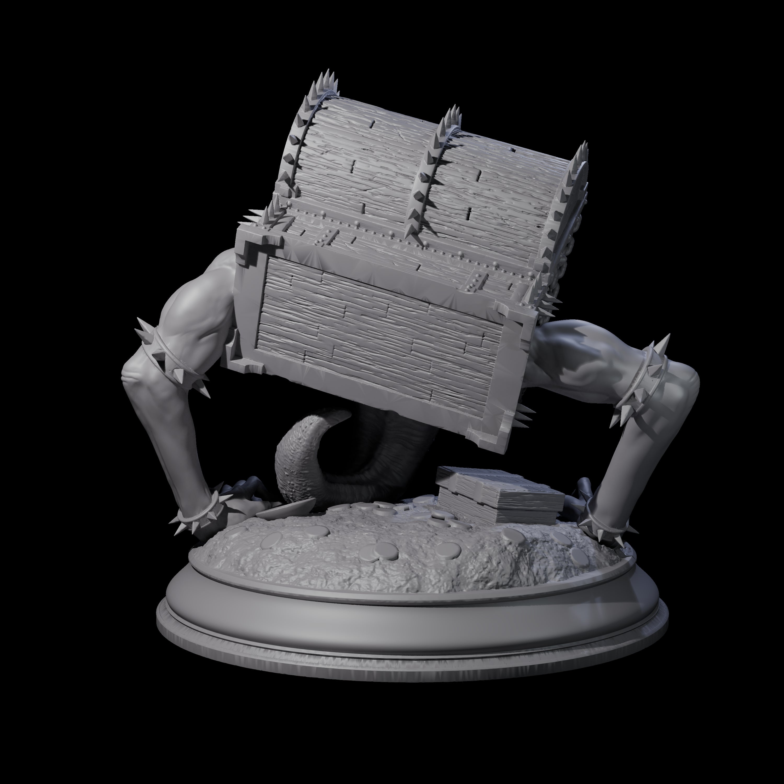 Stalking Treasure Mimic Miniature for Dungeons and Dragons, Pathfinder or other TTRPGs