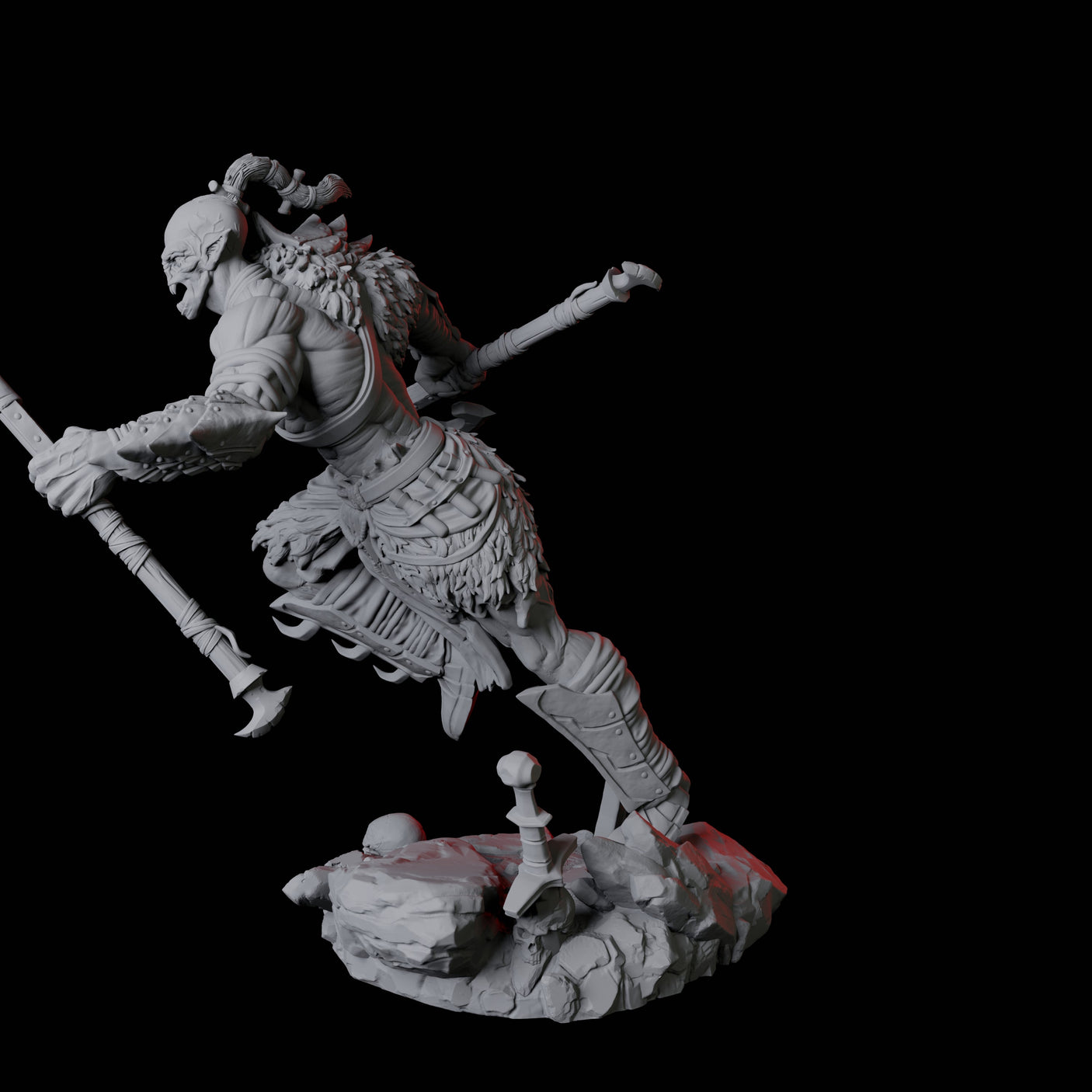 Stalking Urdefhan Warrior A Miniature for Dungeons and Dragons, Pathfinder or other TTRPGs