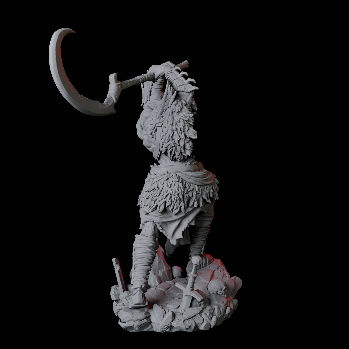 Stalking Urdefhan Warrior D Miniature for Dungeons and Dragons, Pathfinder or other TTRPGs