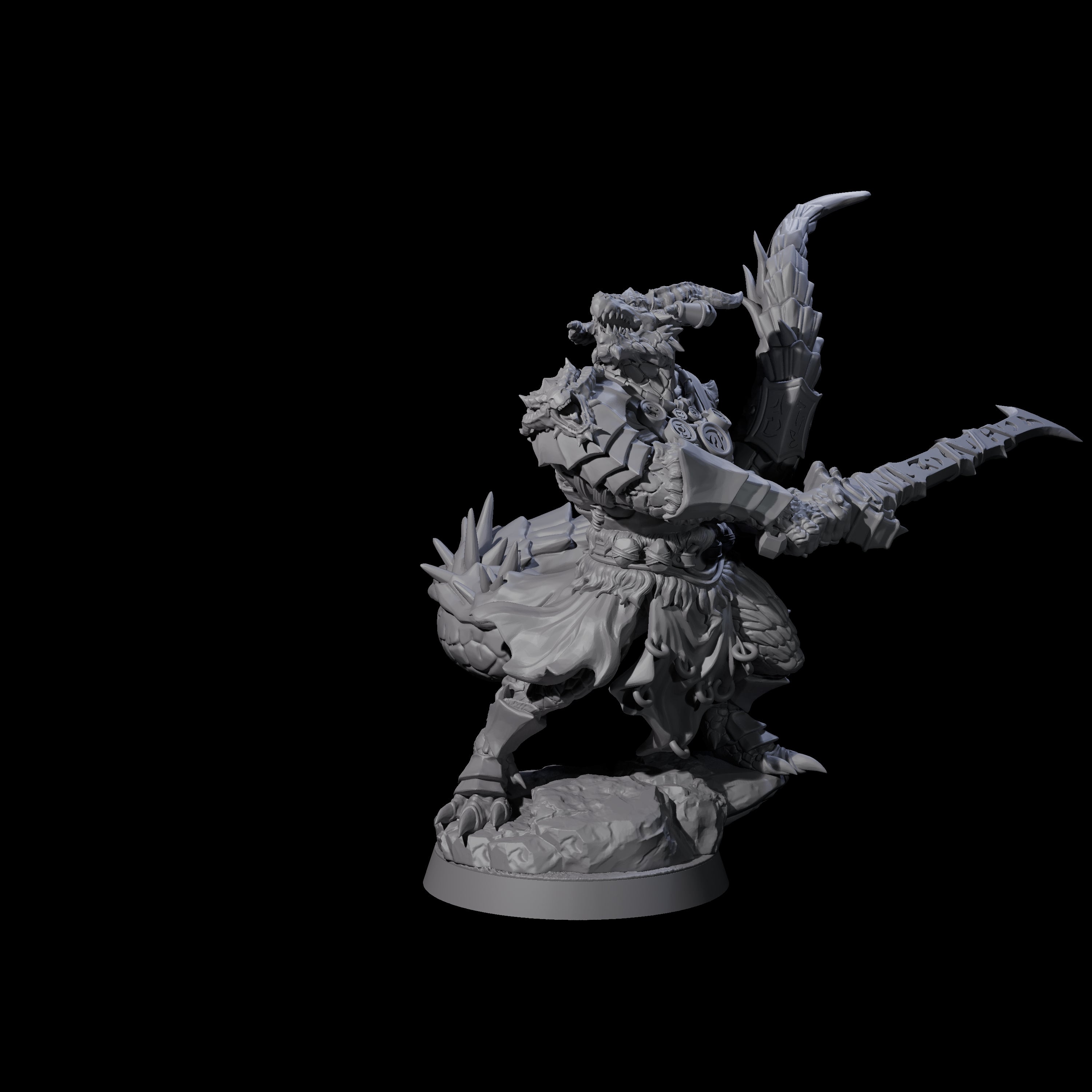 Stalking Winged Dragonborn Battlemaster Miniature for Dungeons and Dragons, Pathfinder or other TTRPGs