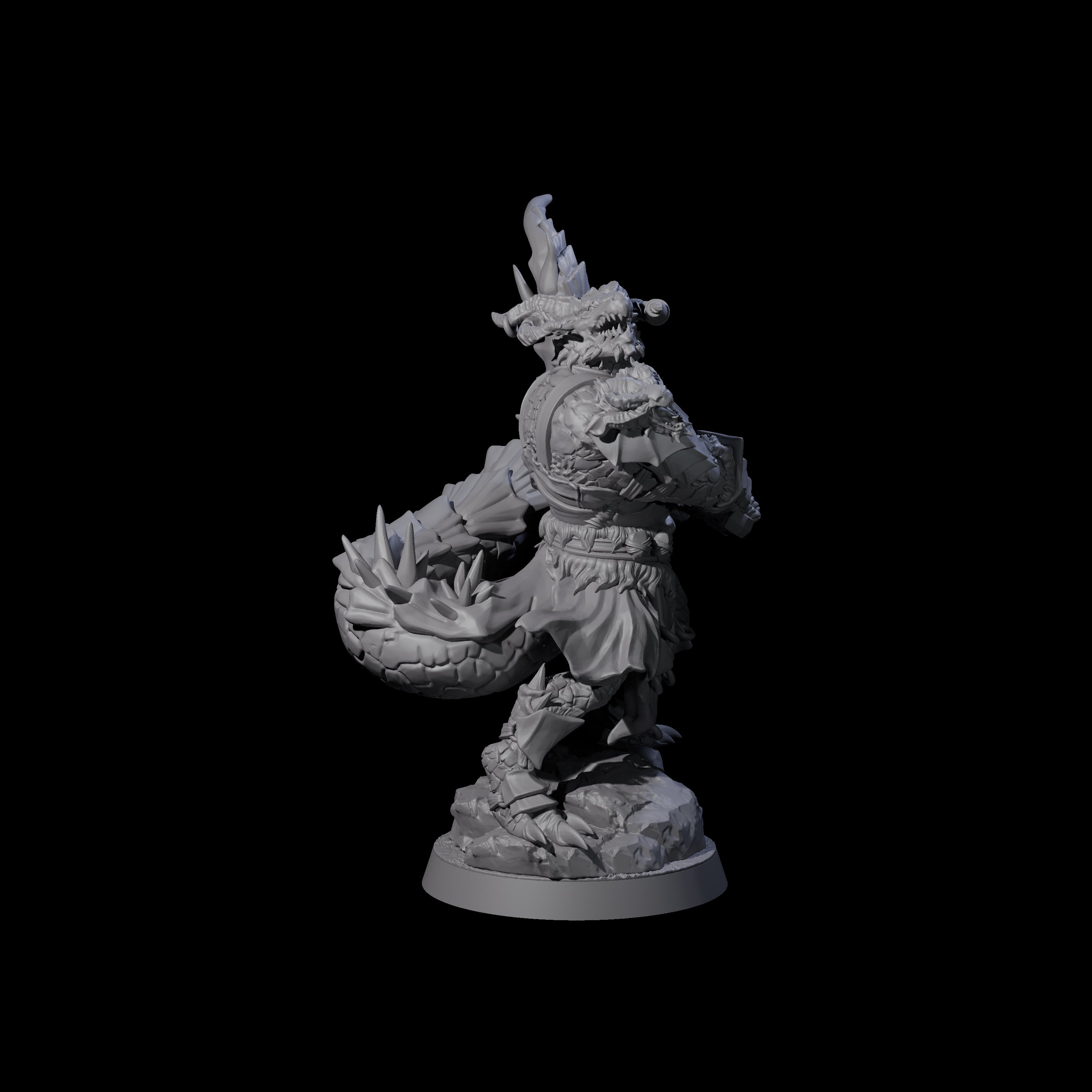 Stalking Winged Dragonborn Battlemaster Miniature for Dungeons and Dragons, Pathfinder or other TTRPGs