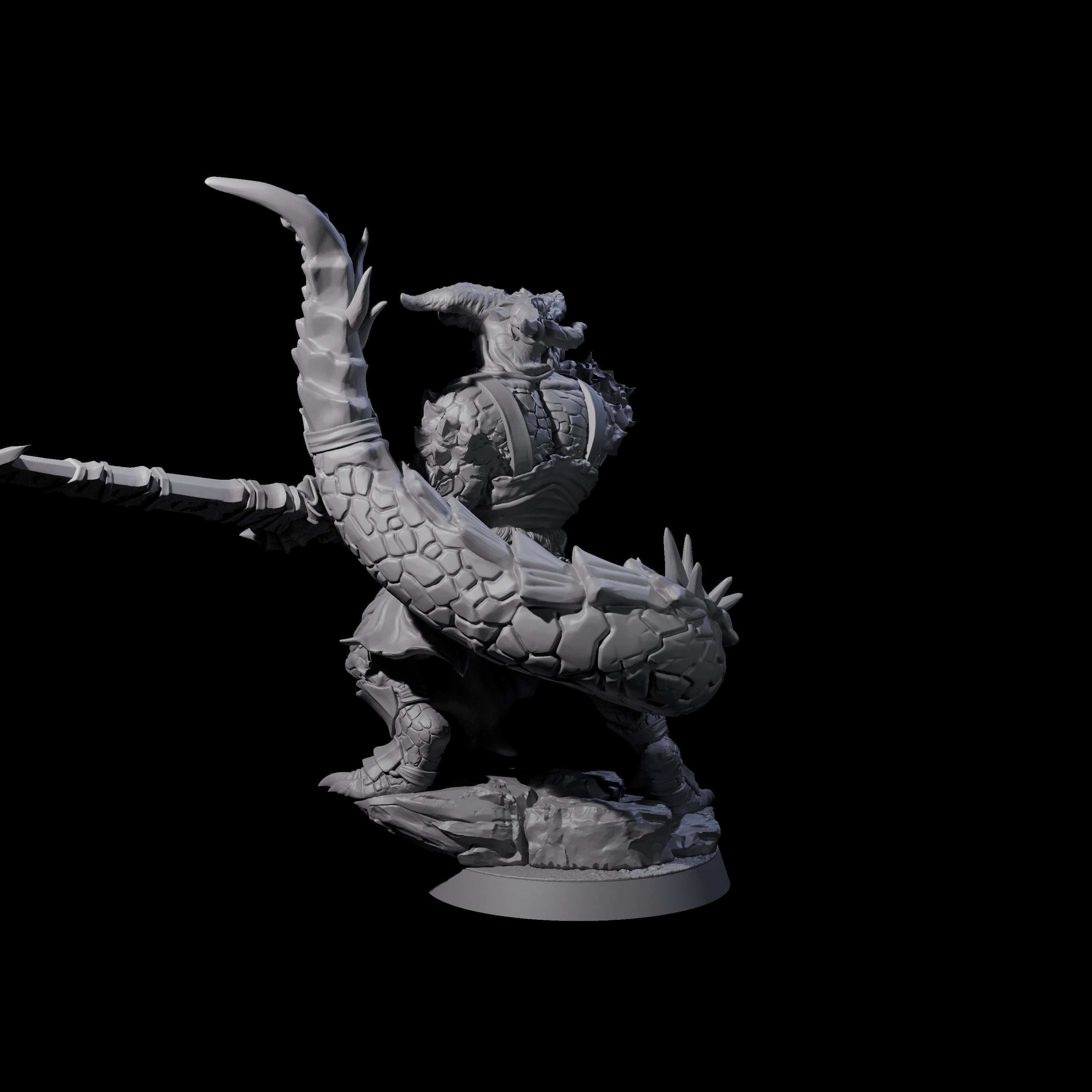 Stalking Winged Dragonborn Battlemaster Miniature for Dungeons and Dragons, Pathfinder or other TTRPGs