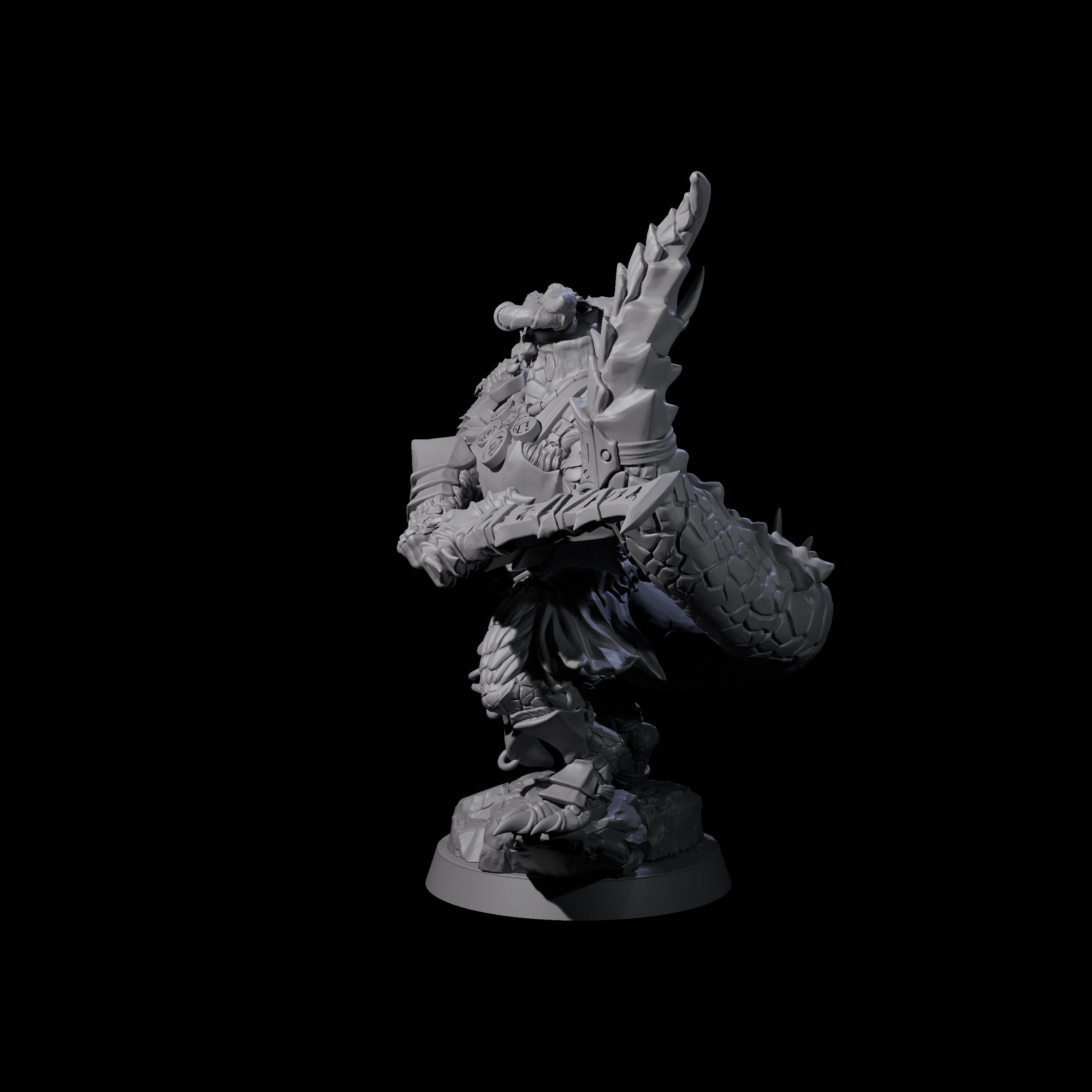 Stalking Winged Dragonborn Battlemaster Miniature for Dungeons and Dragons, Pathfinder or other TTRPGs