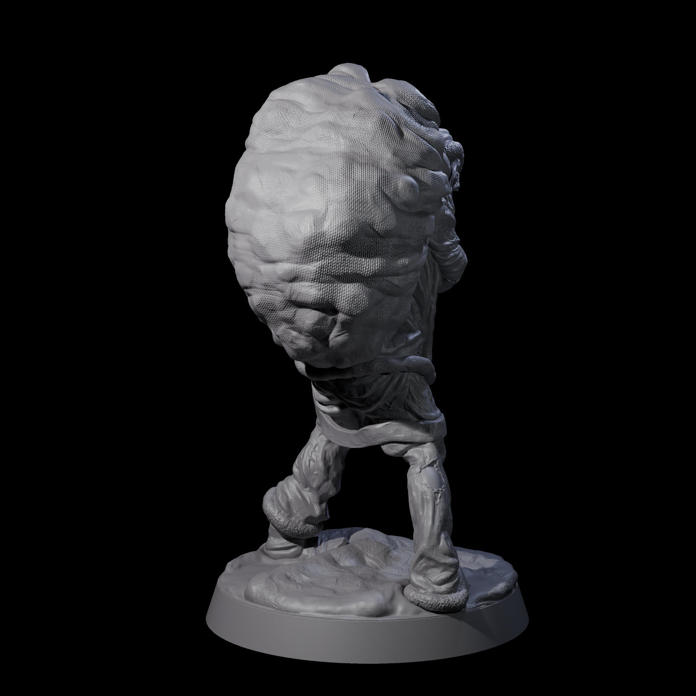 Stalking Zombie Santa Miniature for Dungeons and Dragons, Pathfinder or other TTRPGs