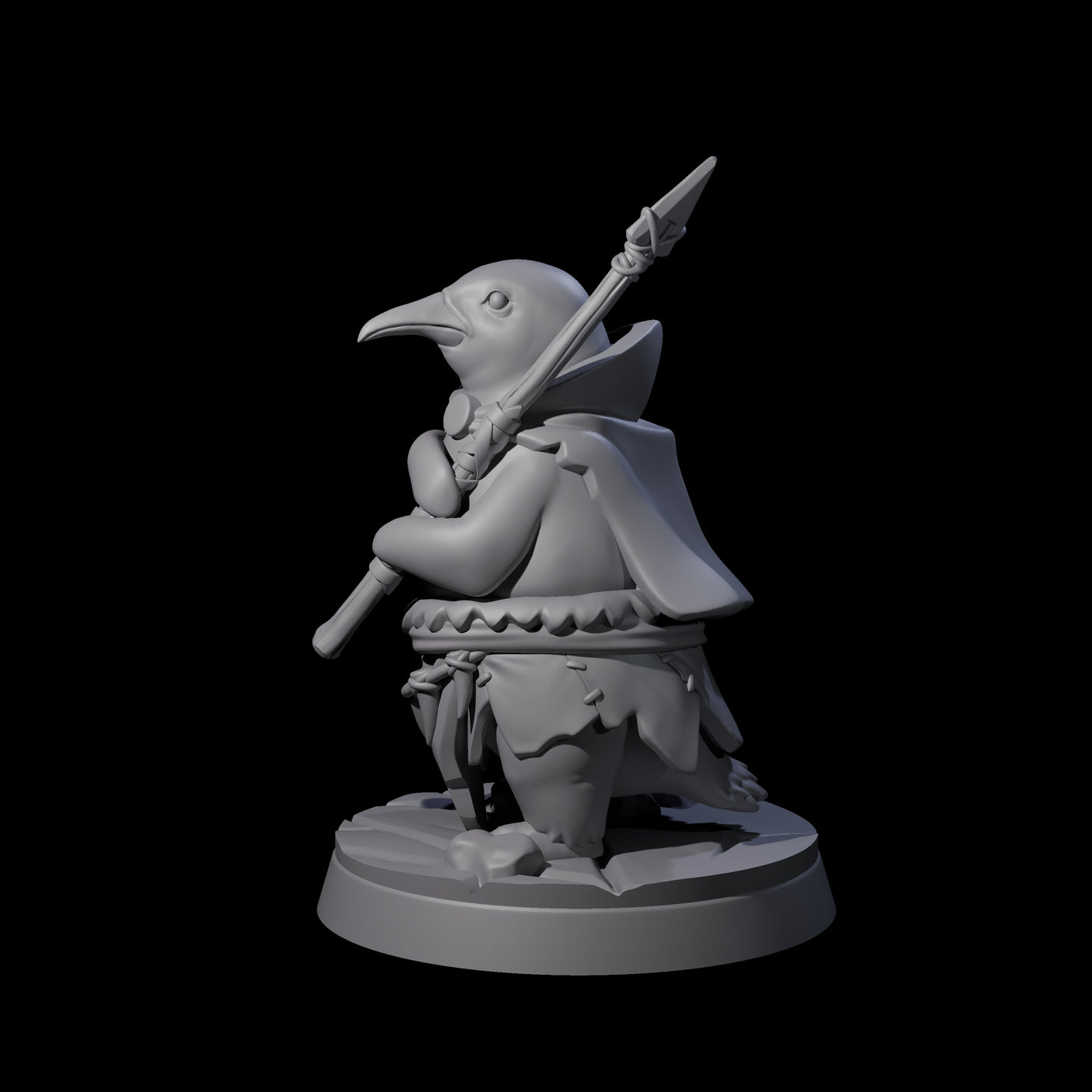 Stalwart Dohwar Lancer Miniature for Dungeons and Dragons, Pathfinder or other TTRPGs