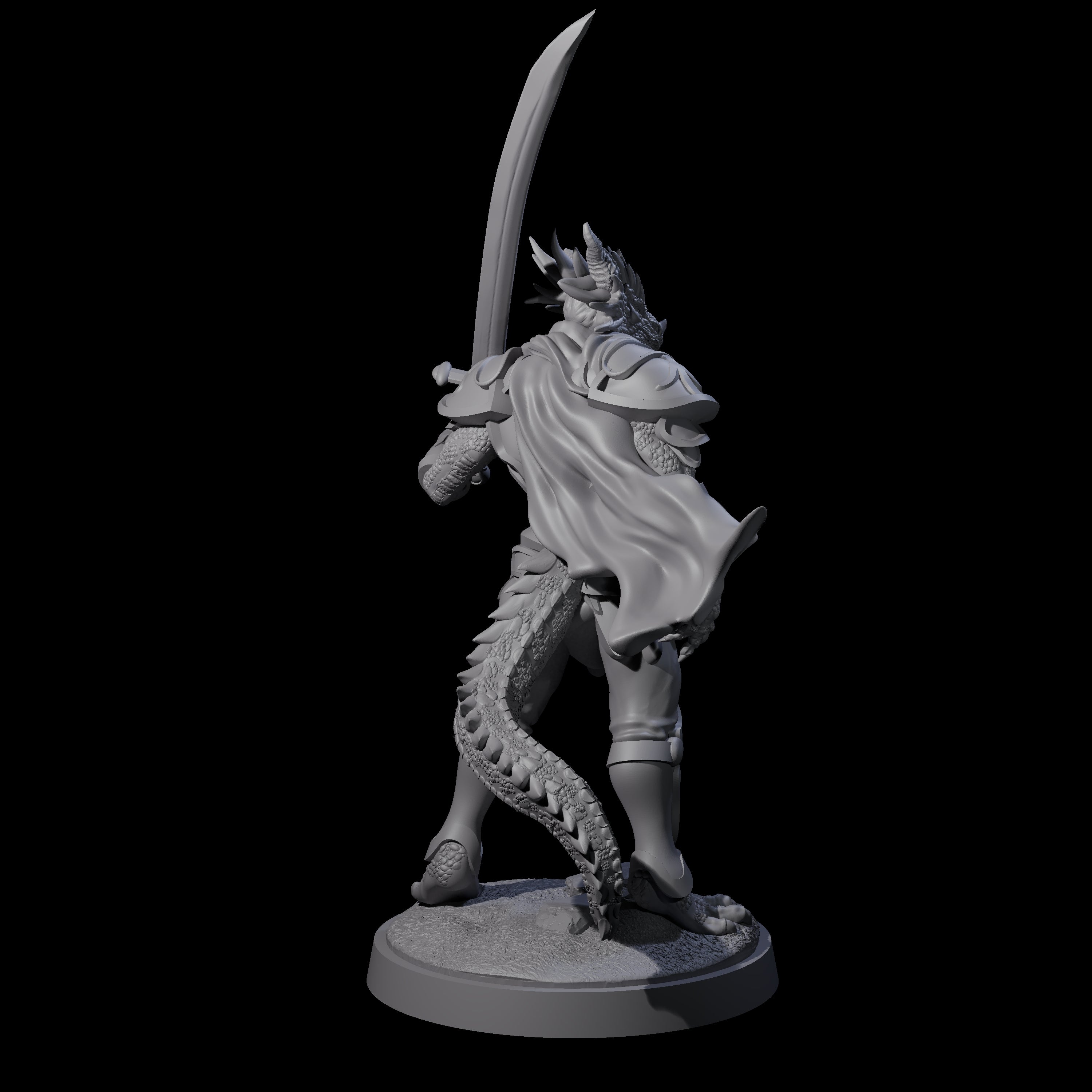 Stalwart Dragonborn Crusader Miniature for Dungeons and Dragons, Pathfinder or other TTRPGs