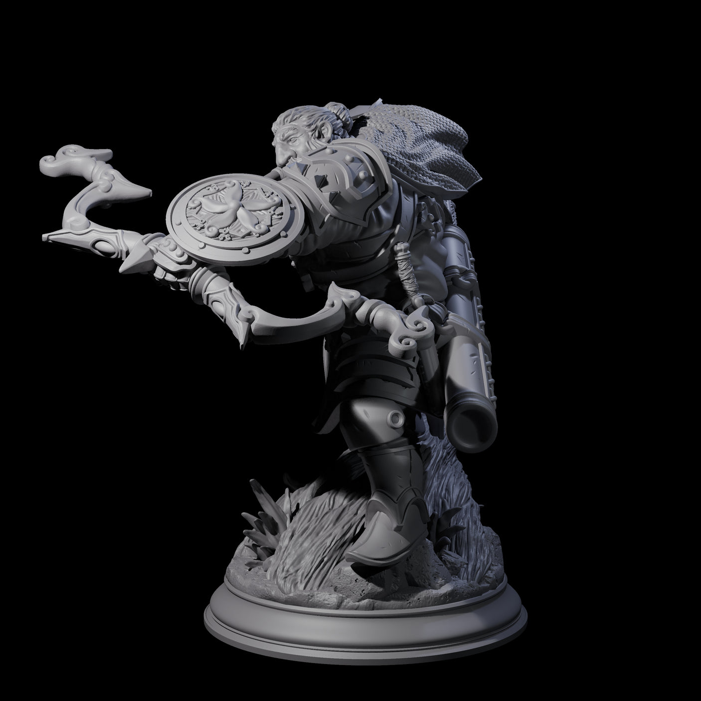 Stalwart Dwarf Warrior Miniature for Dungeons and Dragons, Pathfinder or other TTRPGs