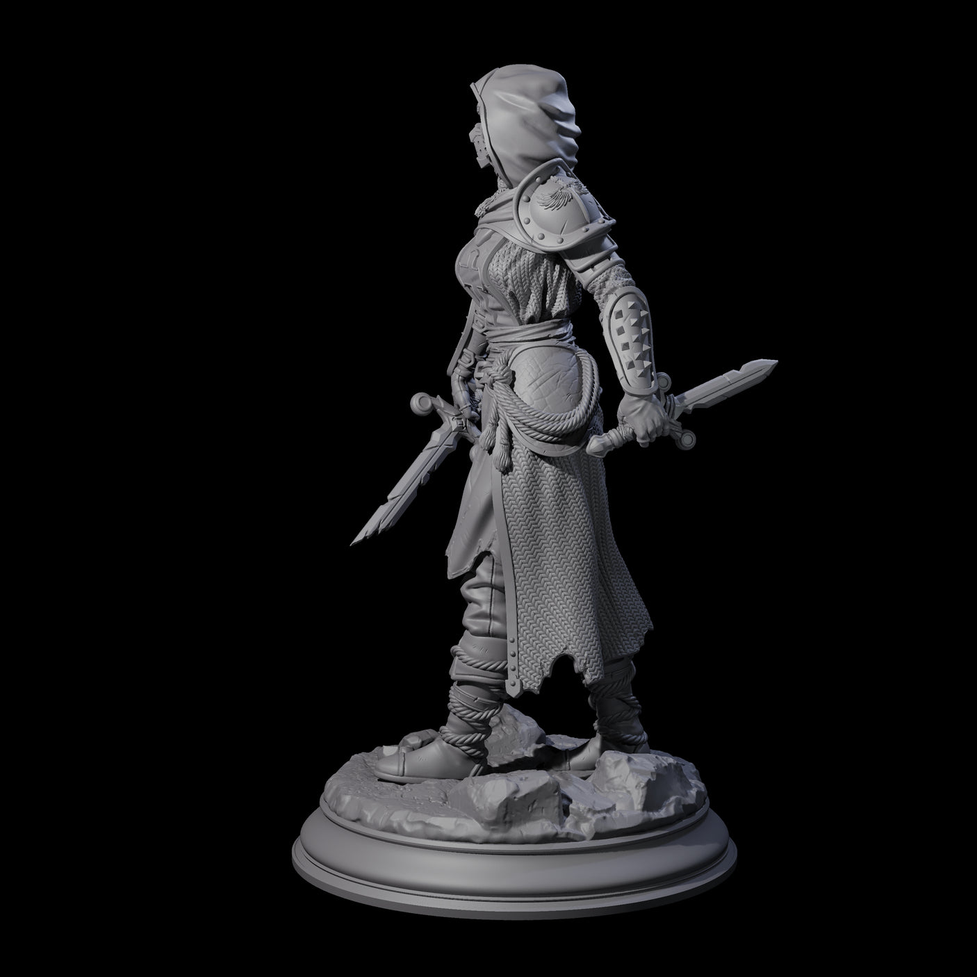 Stalwart Human Paladin Miniature for Dungeons and Dragons, Pathfinder or other TTRPGs