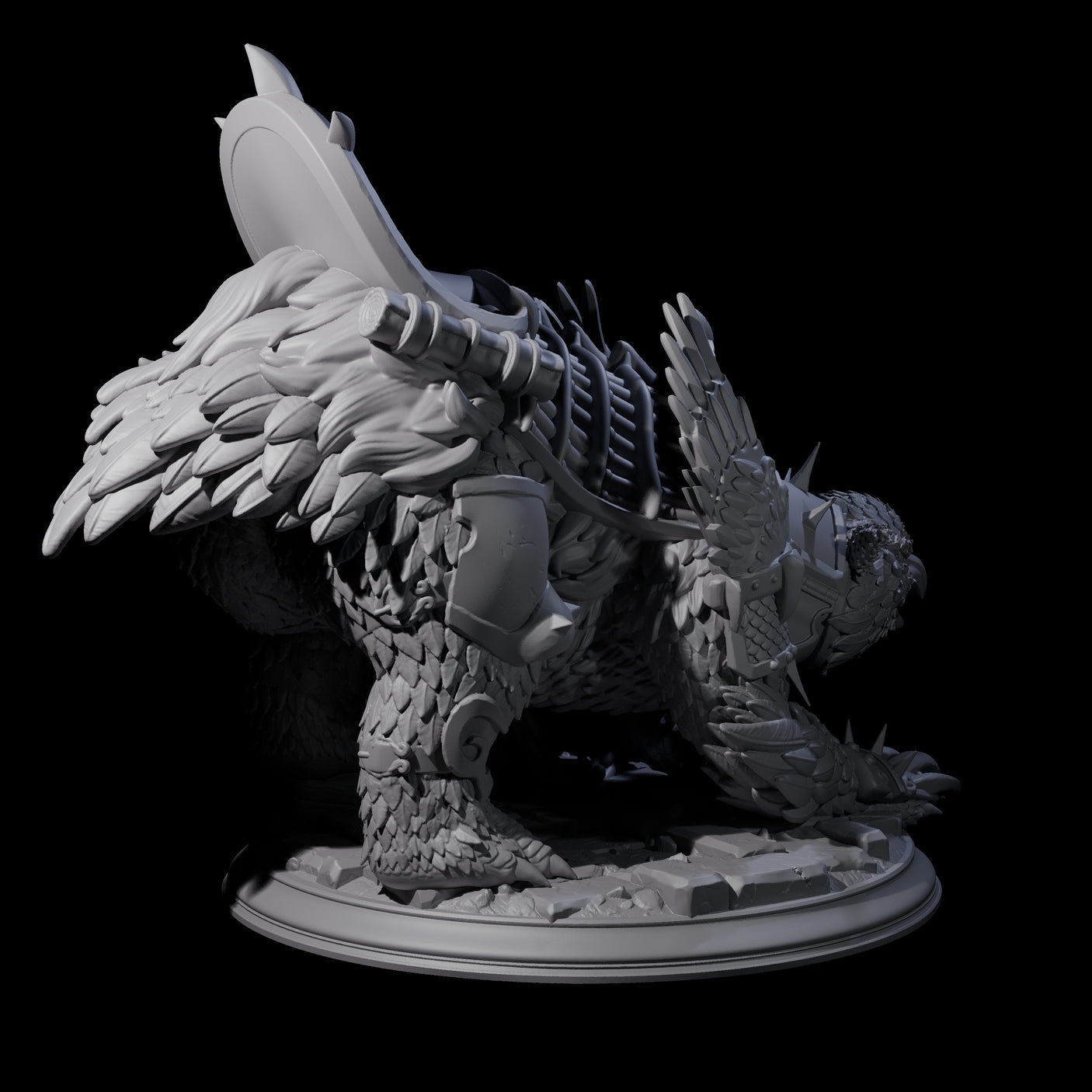 Stalwart Owlbear Guardian Miniature for Dungeons and Dragons, Pathfinder or other TTRPGs
