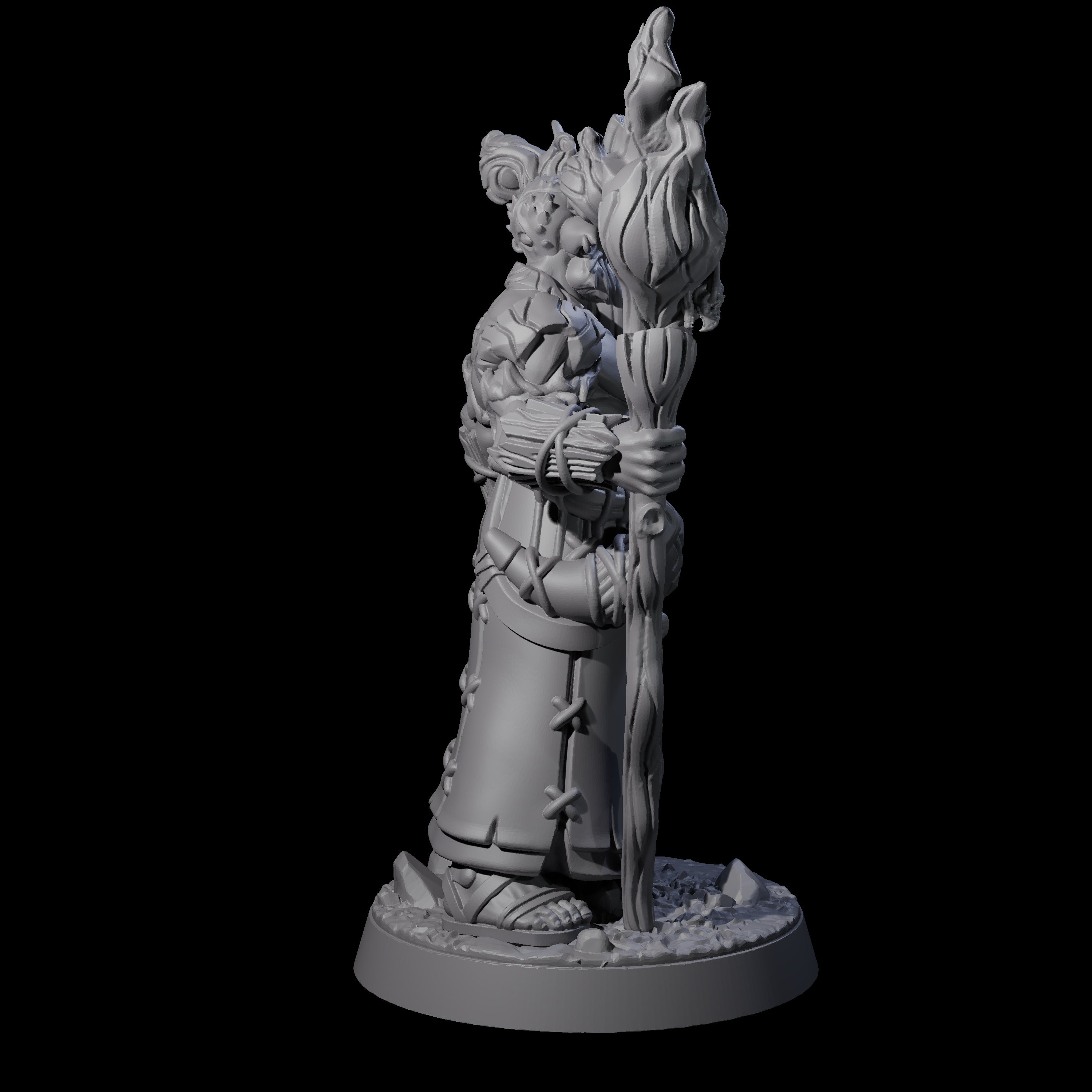 Stalwart Woodland Saytr Druid Miniature for Dungeons and Dragons, Pathfinder or other TTRPGs