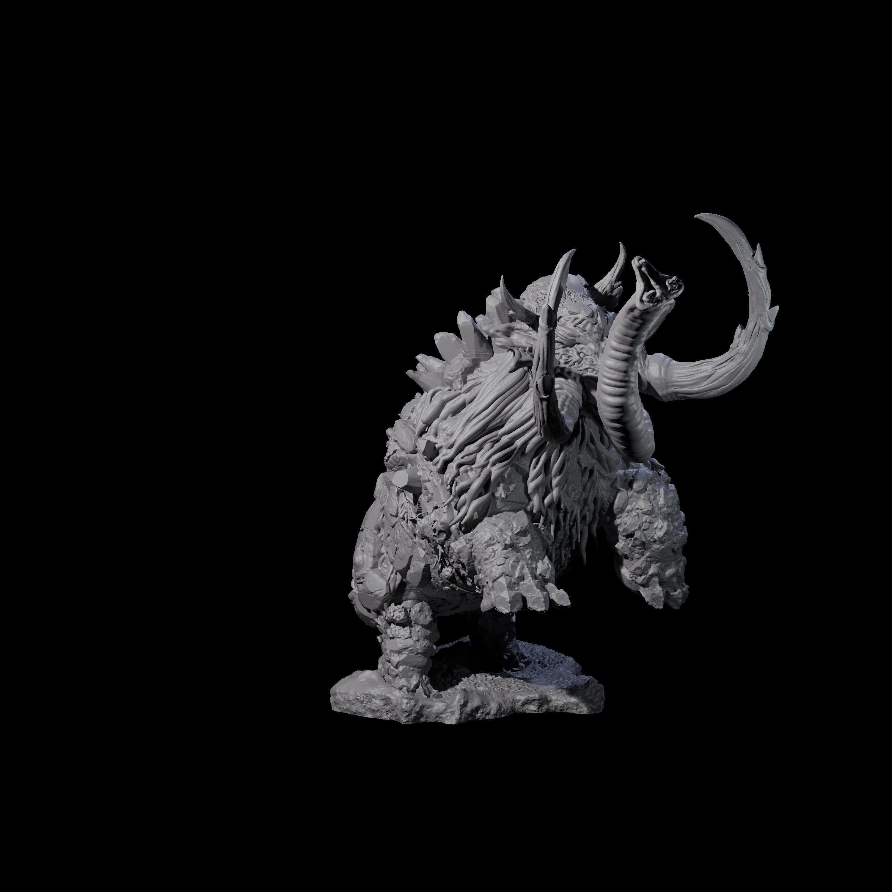 Stampeding Stone Elephant Miniature for Dungeons and Dragons, Pathfinder or other TTRPGs