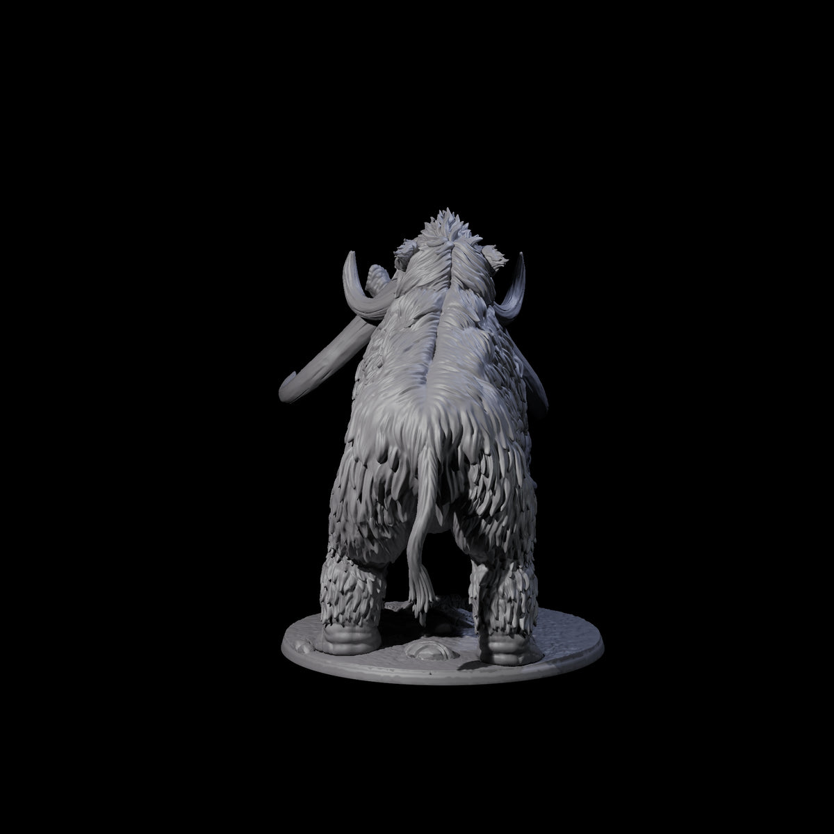 Stampeding Wooly Mammoth Miniature for Dungeons and Dragons, Pathfinder or other TTRPGs