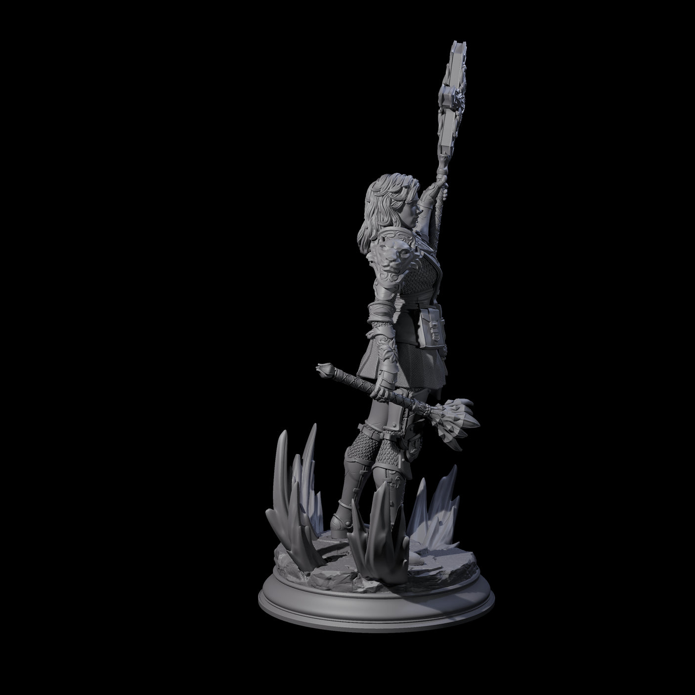 Starborn Human Cleric Miniature for Dungeons and Dragons, Pathfinder or other TTRPGs