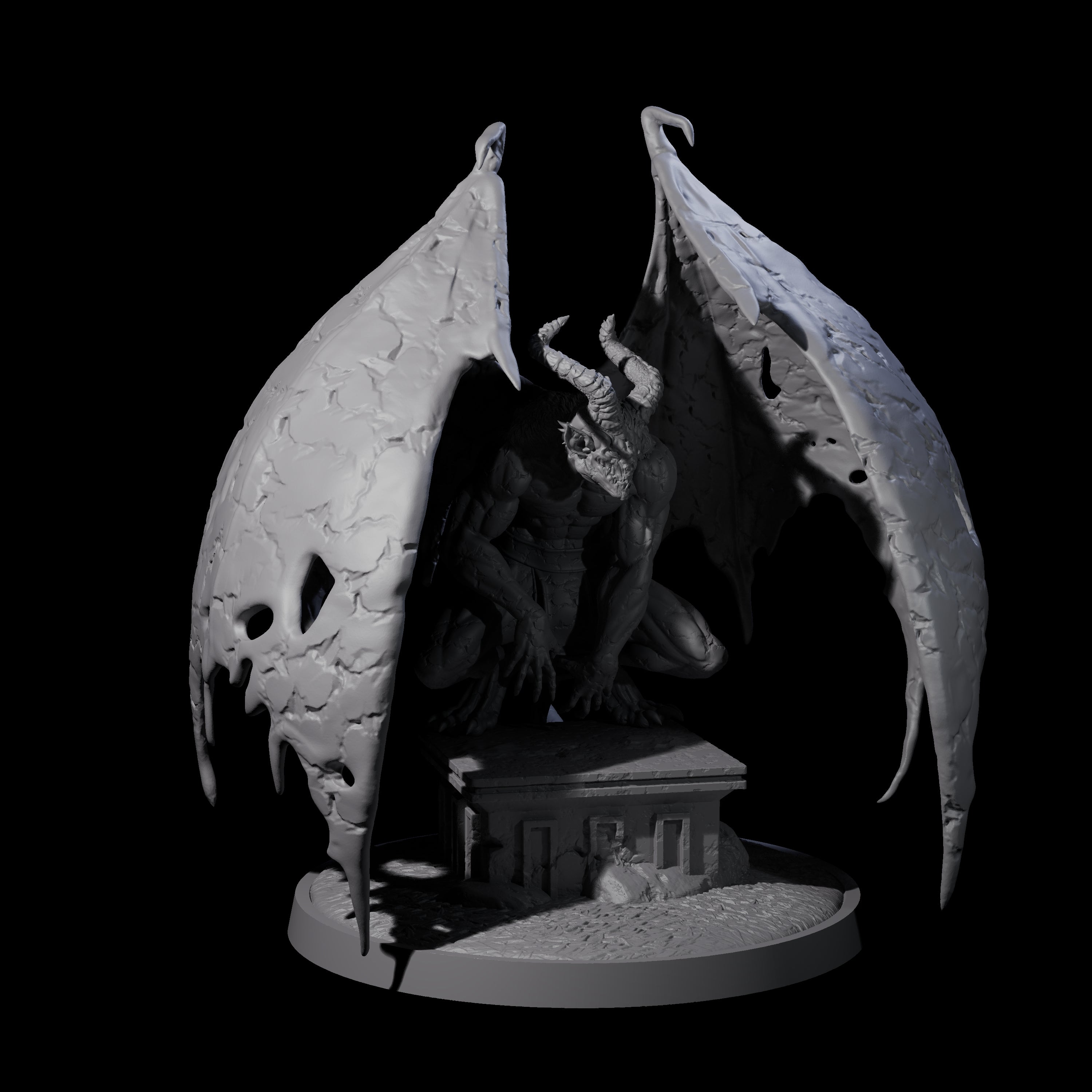Static Gargoyle A Miniature for Dungeons and Dragons, Pathfinder or other TTRPGs
