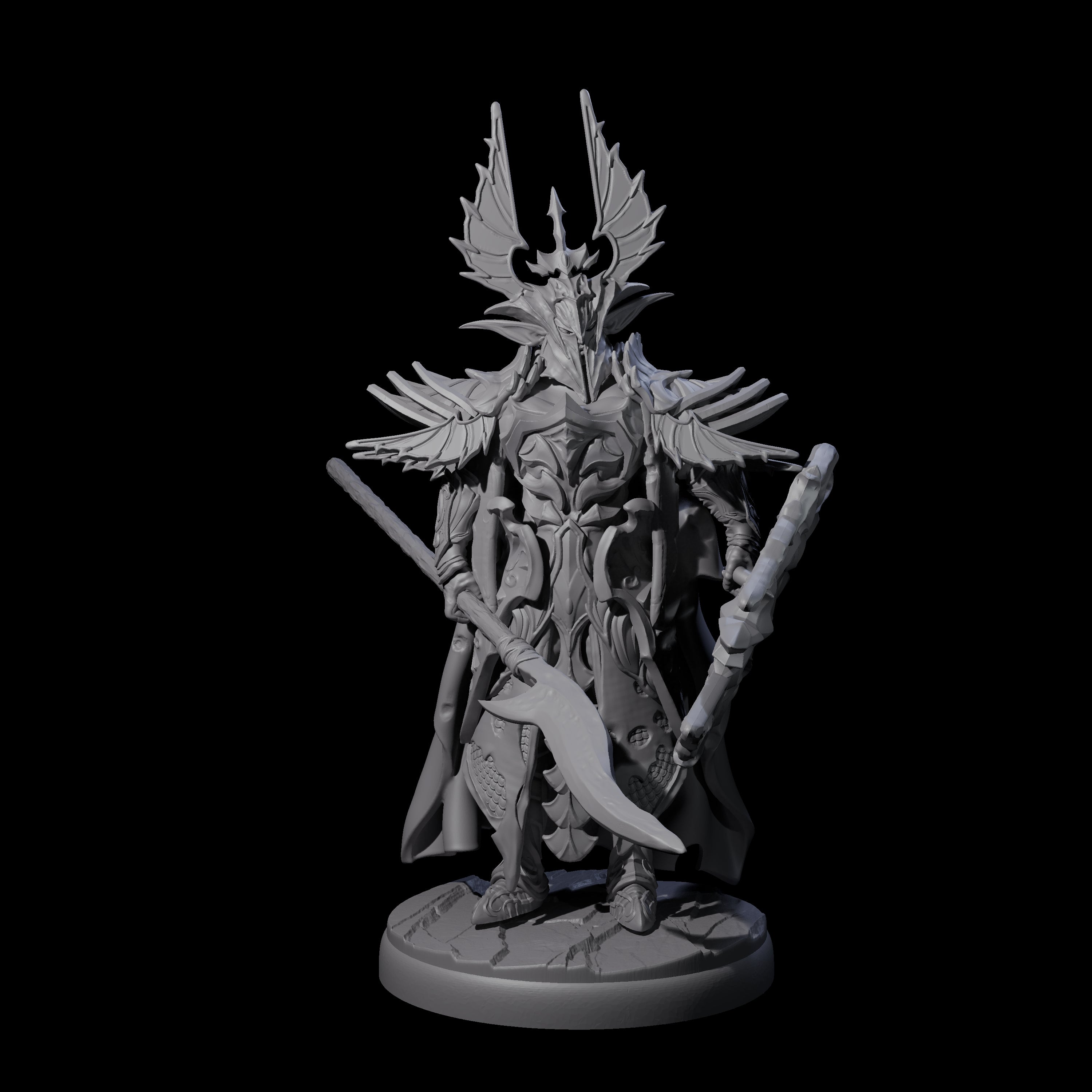 Steadfast Dark Elf Guard B Miniature for Dungeons and Dragons, Pathfinder or other TTRPGs