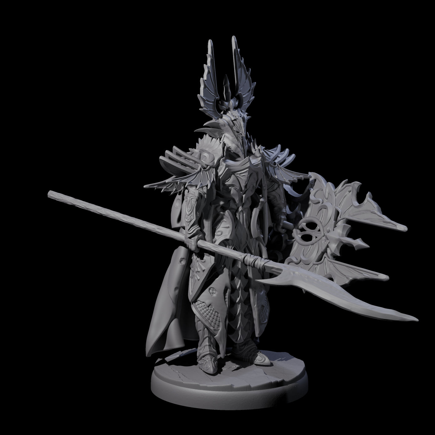 Steadfast Dark Elf Guard B Miniature for Dungeons and Dragons, Pathfinder or other TTRPGs
