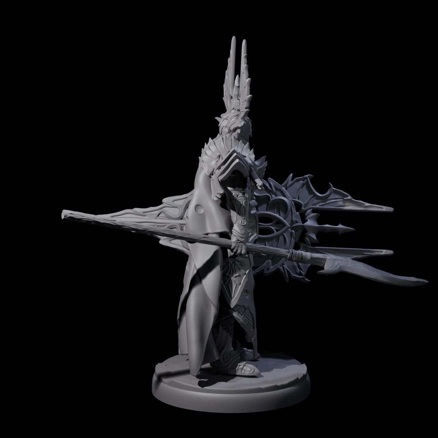 Steadfast Dark Elf Guard B Miniature for Dungeons and Dragons, Pathfinder or other TTRPGs