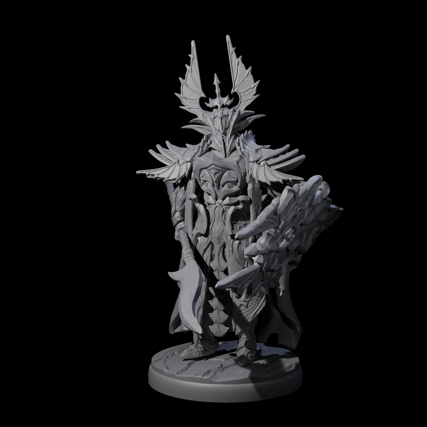 Steadfast Dark Elf Guard B Miniature for Dungeons and Dragons, Pathfinder or other TTRPGs