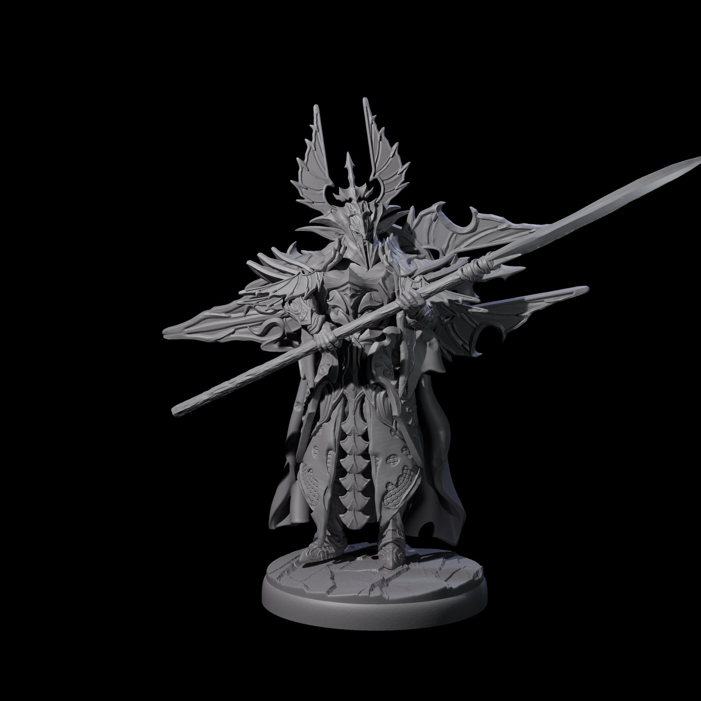 Steadfast Dark Elf Guard C Miniature for Dungeons and Dragons, Pathfinder or other TTRPGs