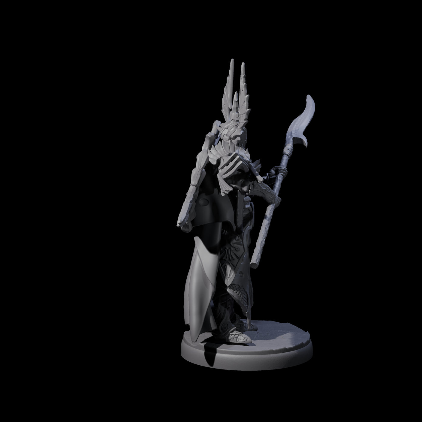 Steadfast Dark Elf Guard C Miniature for Dungeons and Dragons, Pathfinder or other TTRPGs