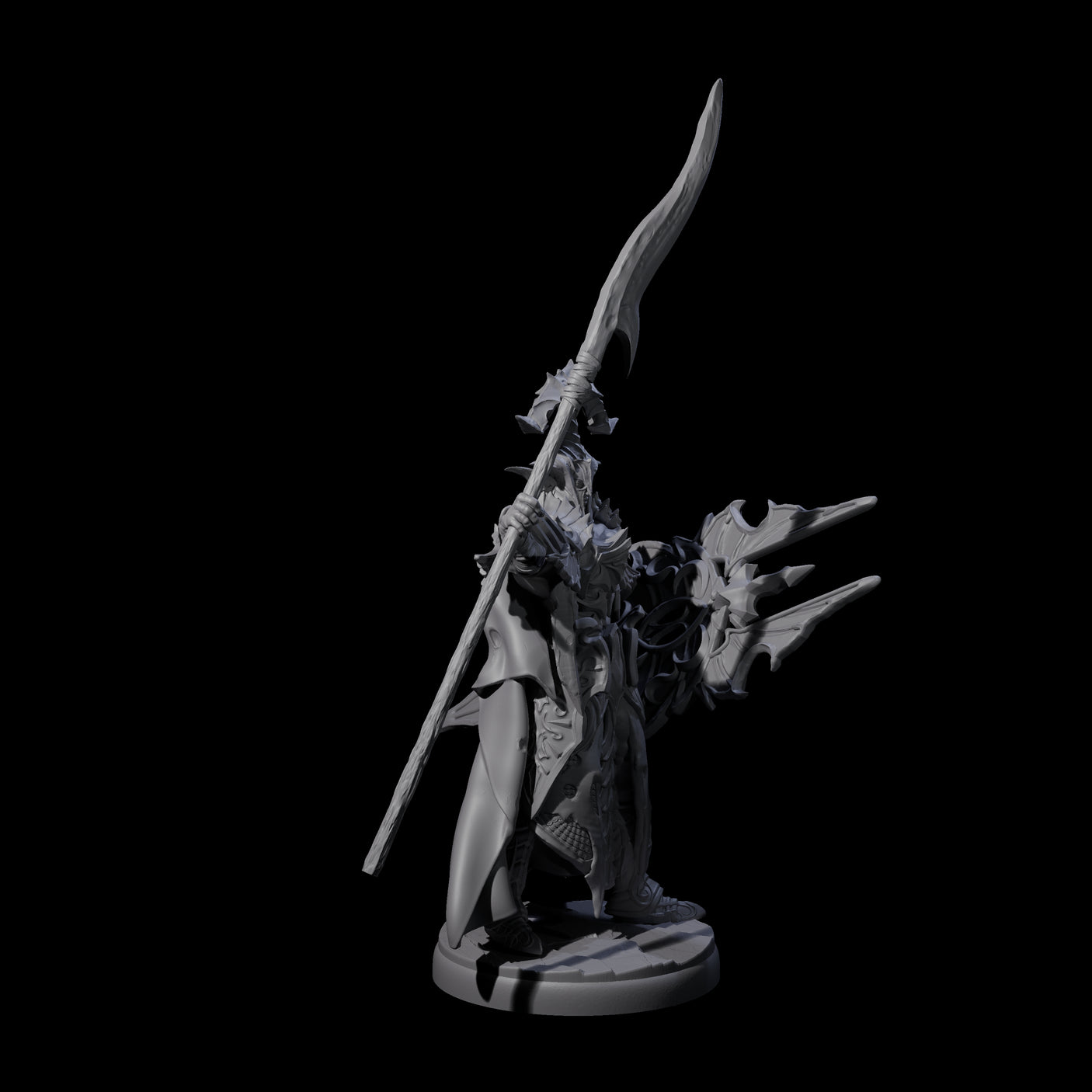 Steadfast Dark Elf Guard Commander Miniature for Dungeons and Dragons, Pathfinder or other TTRPGs