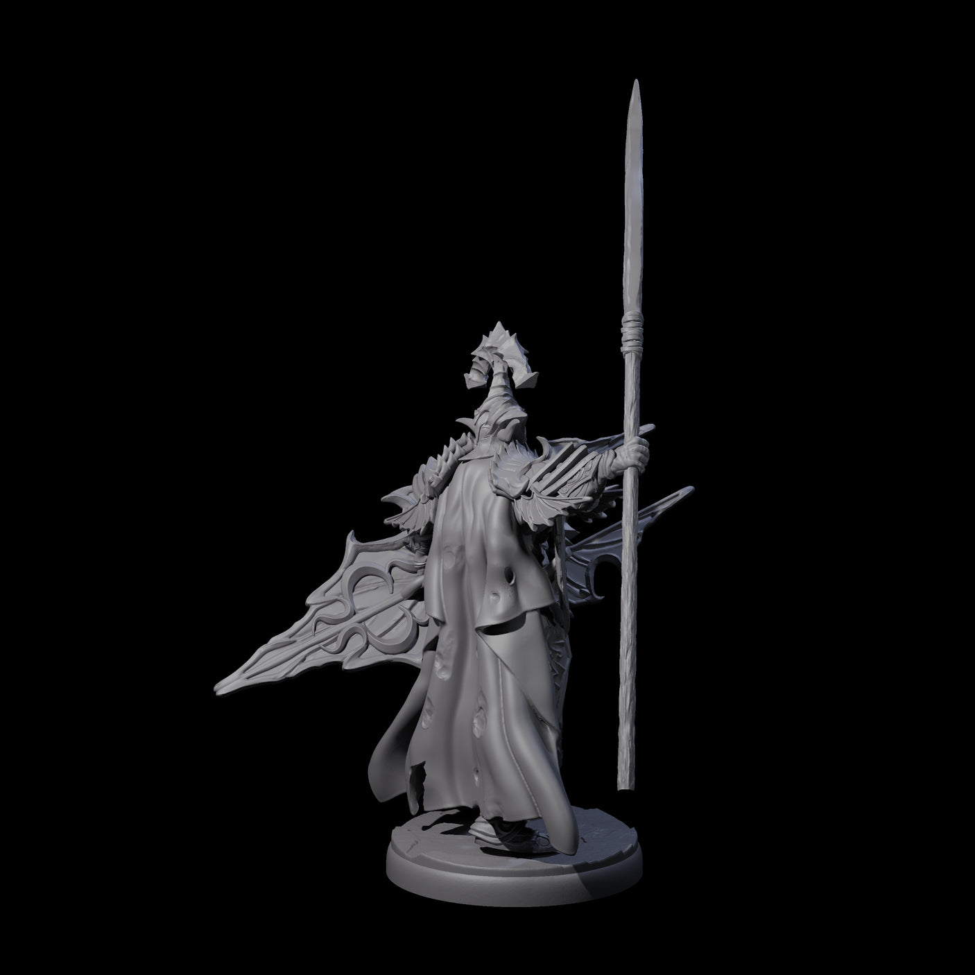Steadfast Dark Elf Guard Commander Miniature for Dungeons and Dragons, Pathfinder or other TTRPGs