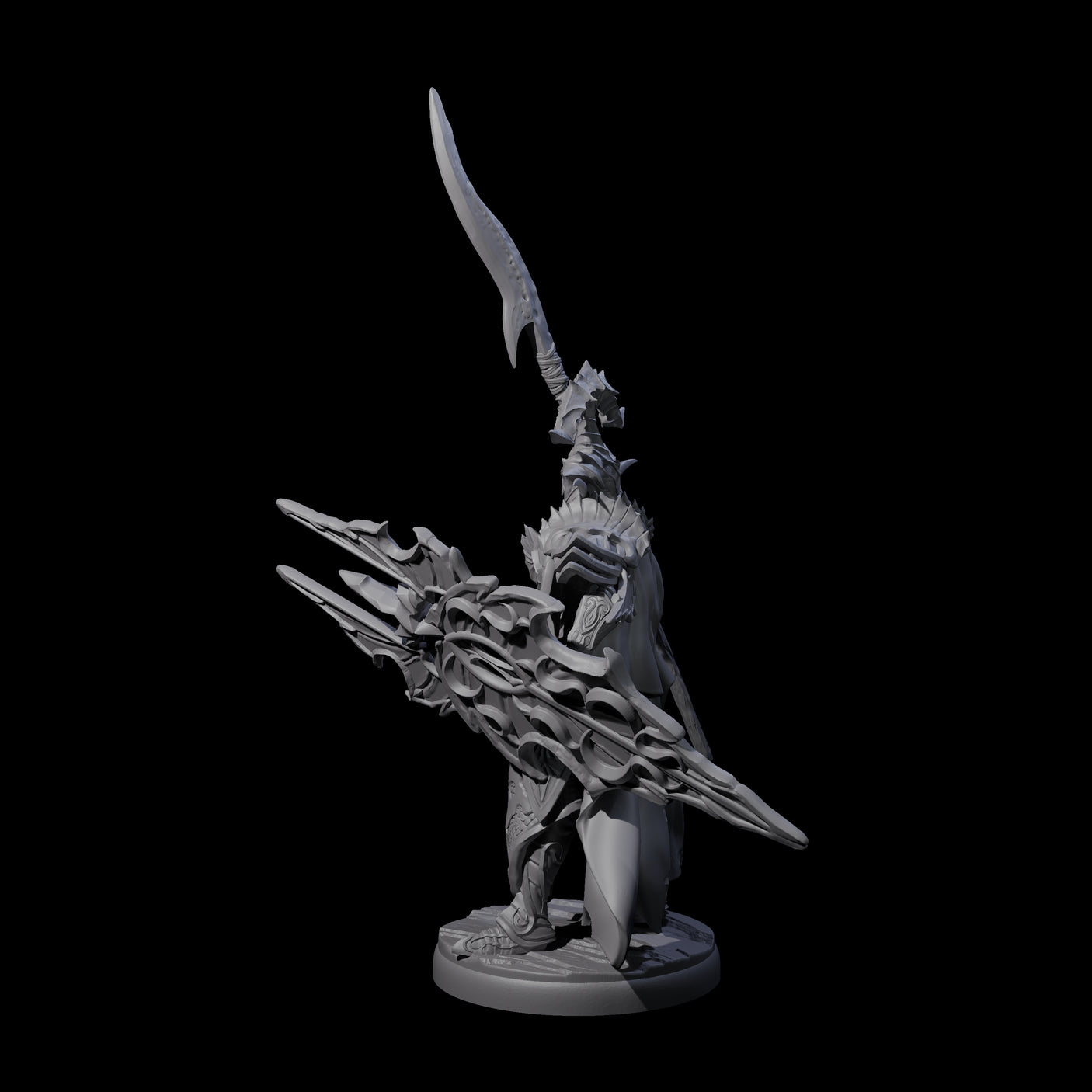 Steadfast Dark Elf Guard Commander Miniature for Dungeons and Dragons, Pathfinder or other TTRPGs