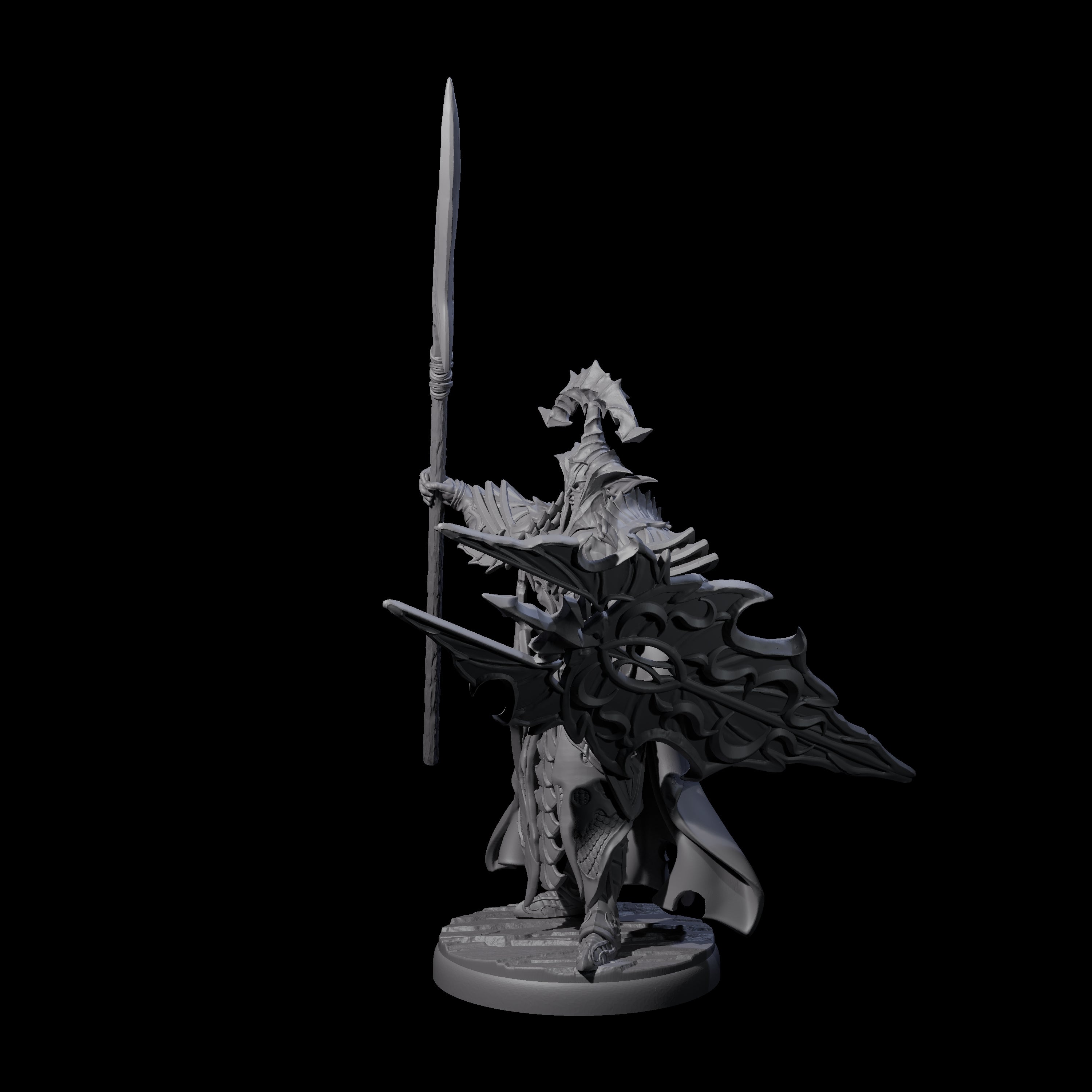 Steadfast Dark Elf Guard Commander Miniature for Dungeons and Dragons, Pathfinder or other TTRPGs