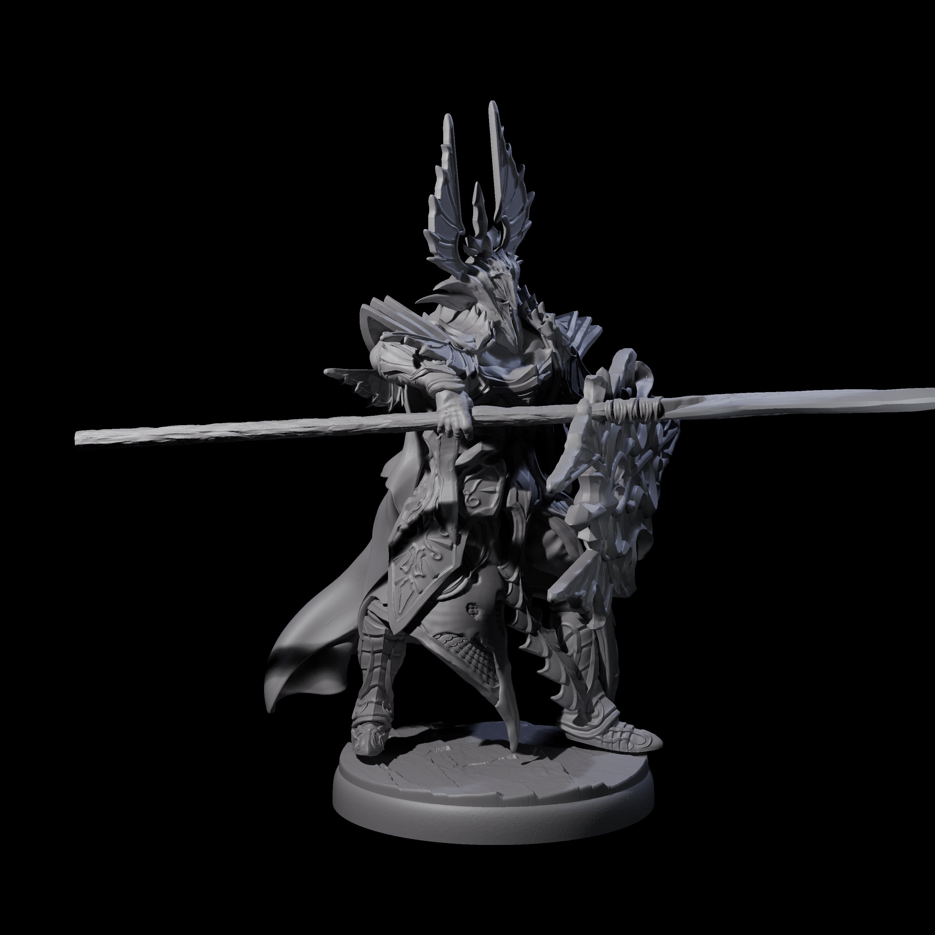 Steadfast Dark Elf Guard D Miniature for Dungeons and Dragons, Pathfinder or other TTRPGs