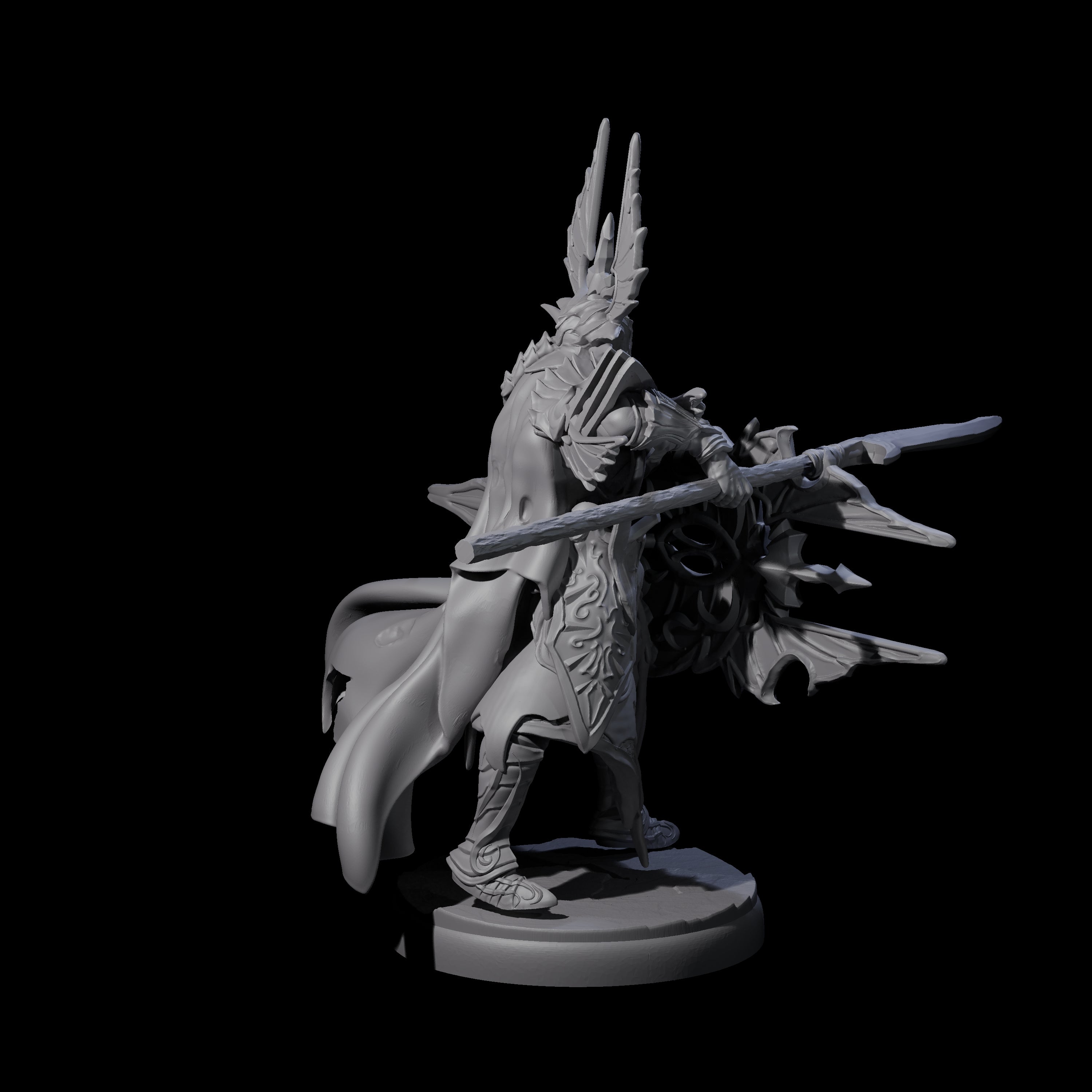 Steadfast Dark Elf Guard D Miniature for Dungeons and Dragons, Pathfinder or other TTRPGs