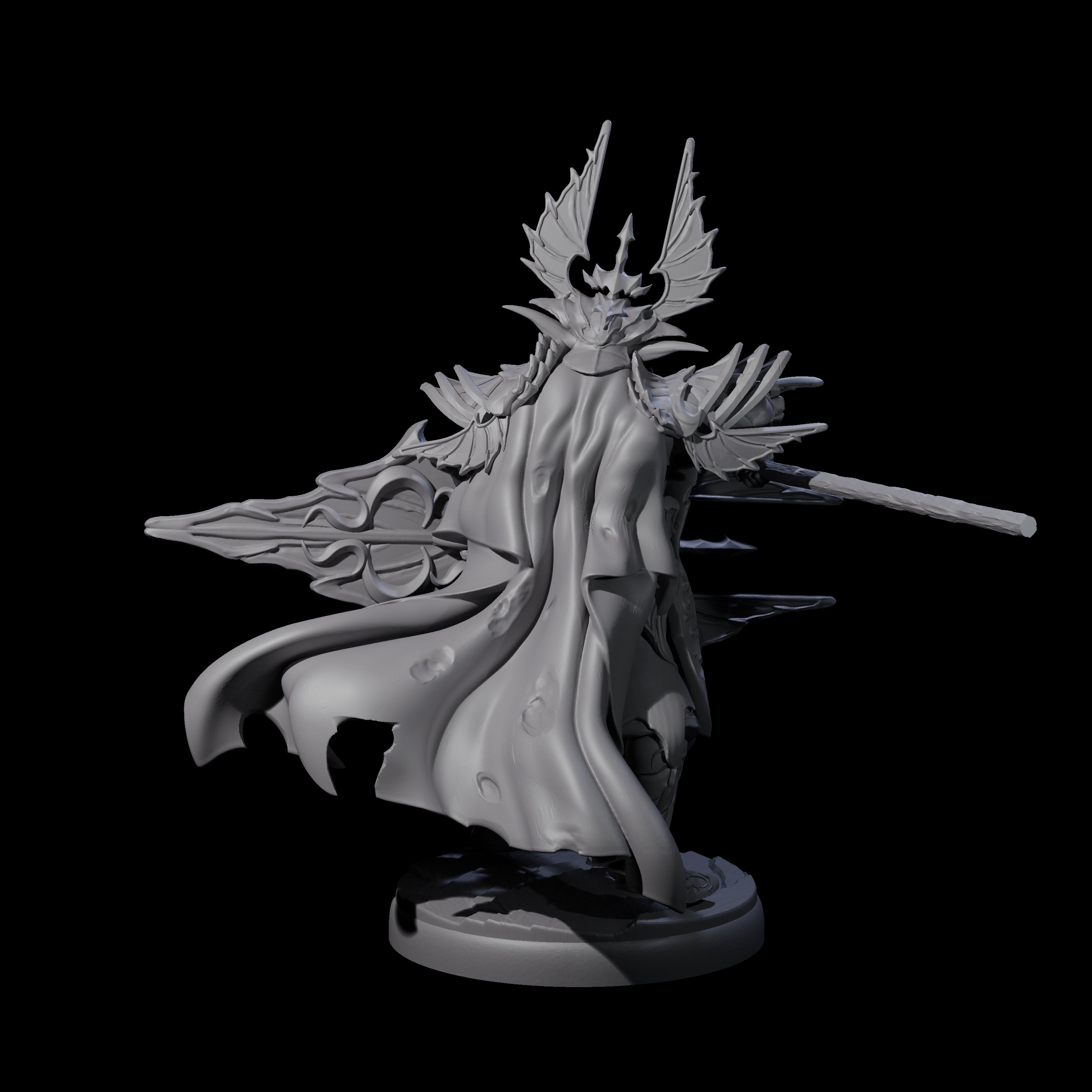 Steadfast Dark Elf Guard D Miniature for Dungeons and Dragons, Pathfinder or other TTRPGs