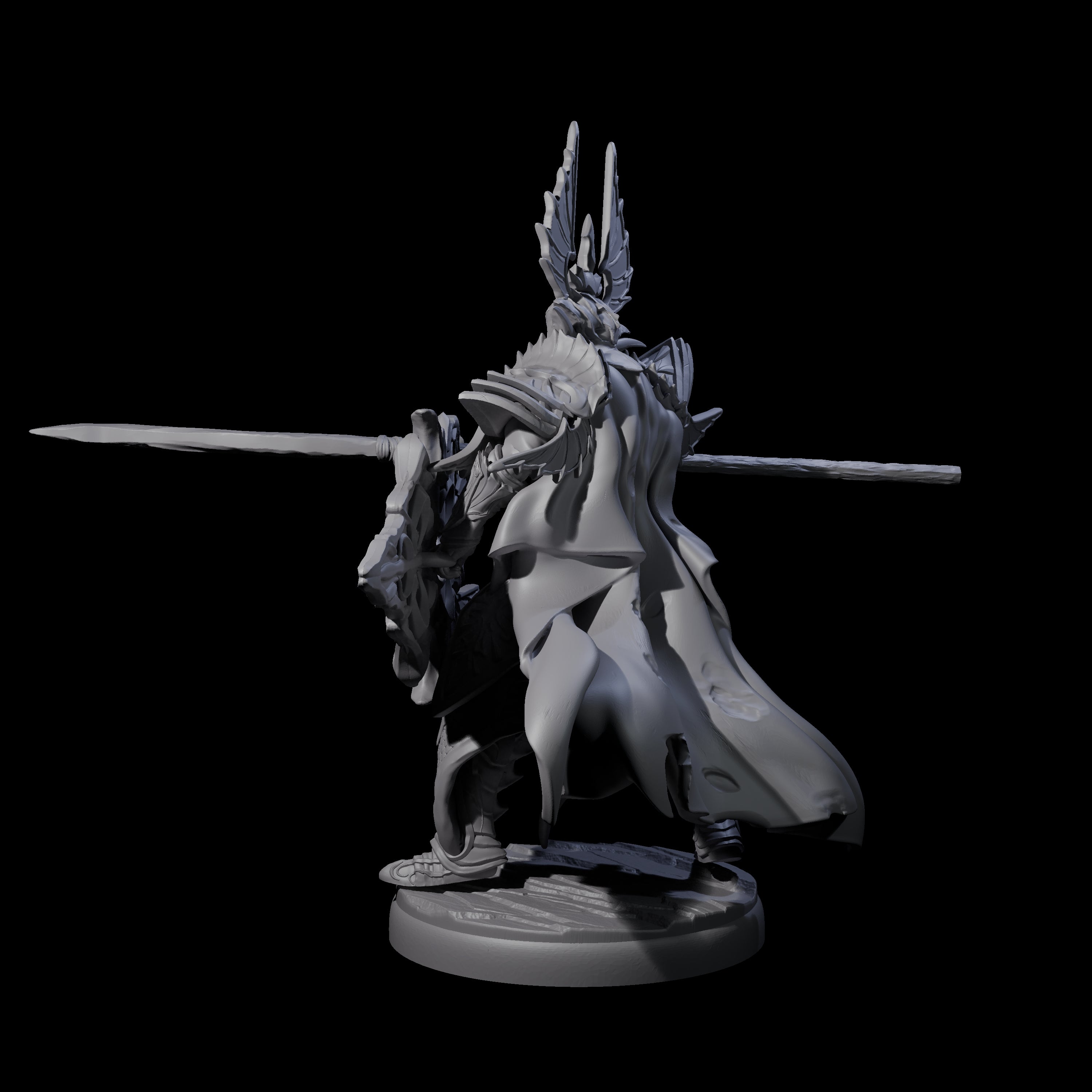 Steadfast Dark Elf Guard D Miniature for Dungeons and Dragons, Pathfinder or other TTRPGs