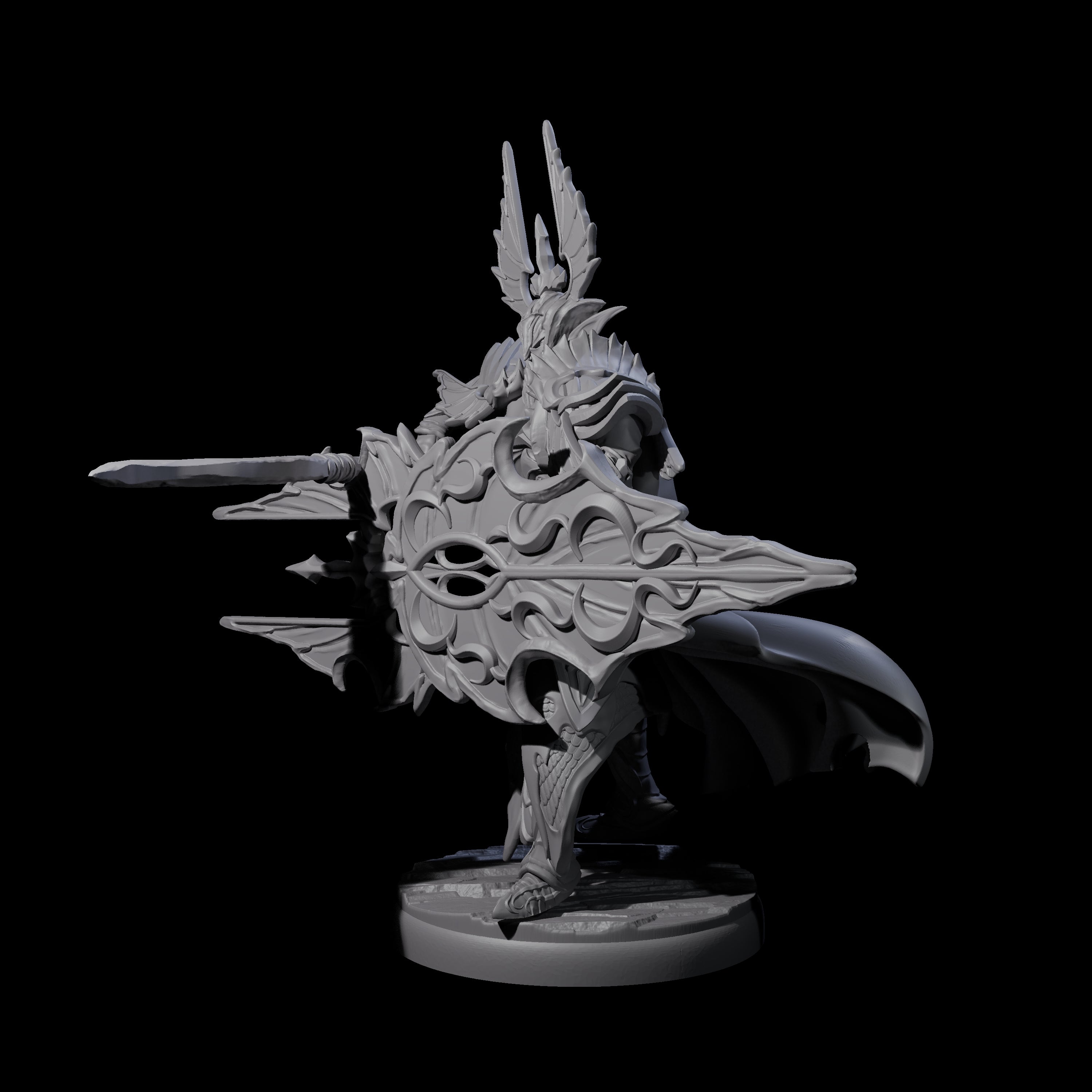 Steadfast Dark Elf Guard D Miniature for Dungeons and Dragons, Pathfinder or other TTRPGs
