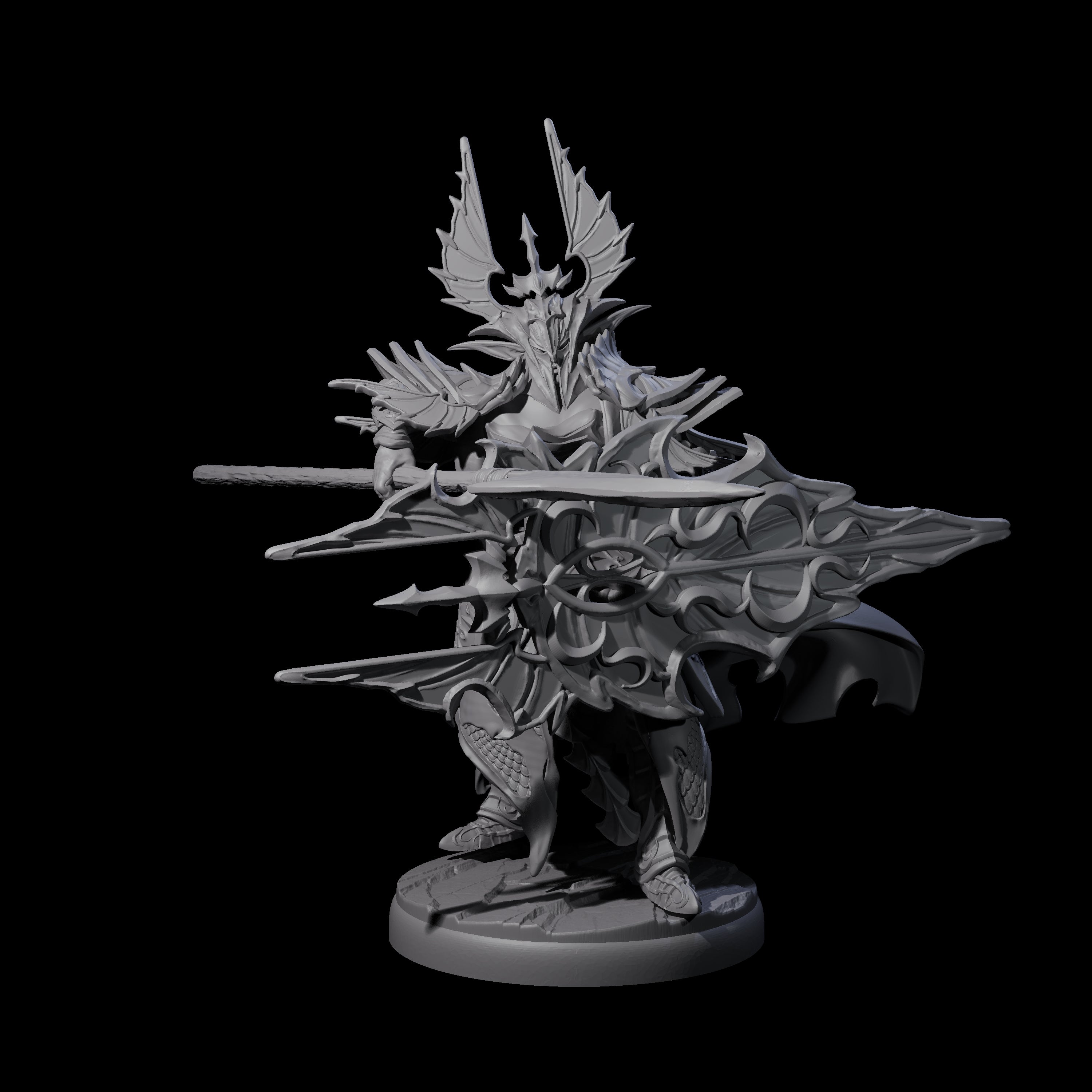 Steadfast Dark Elf Guard D Miniature for Dungeons and Dragons, Pathfinder or other TTRPGs