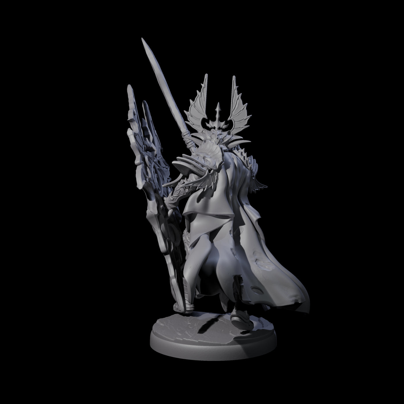 Steadfast Dark Elf Guard E Miniature for Dungeons and Dragons, Pathfinder or other TTRPGs
